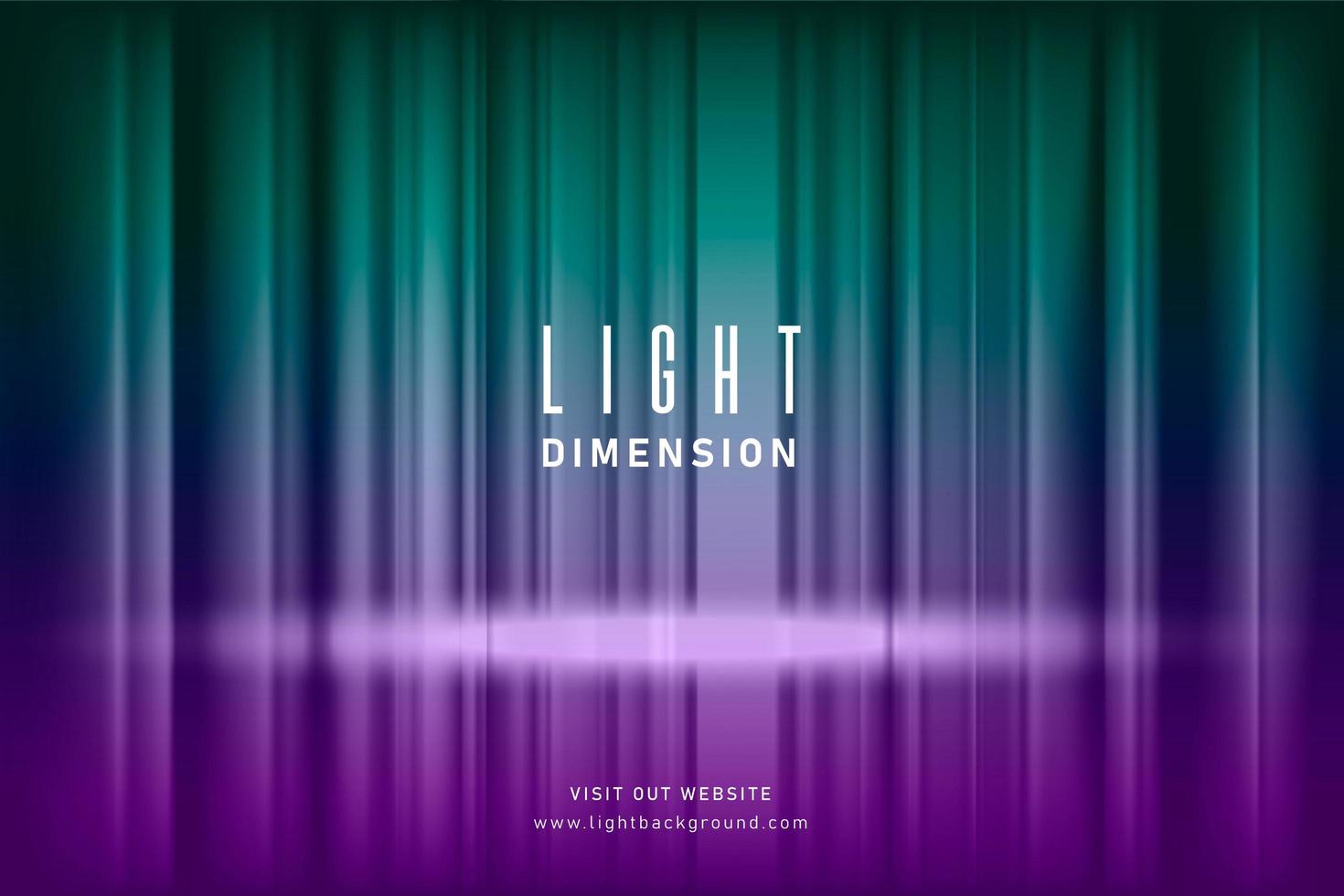 Abstract design with purple green gradient light rays vector