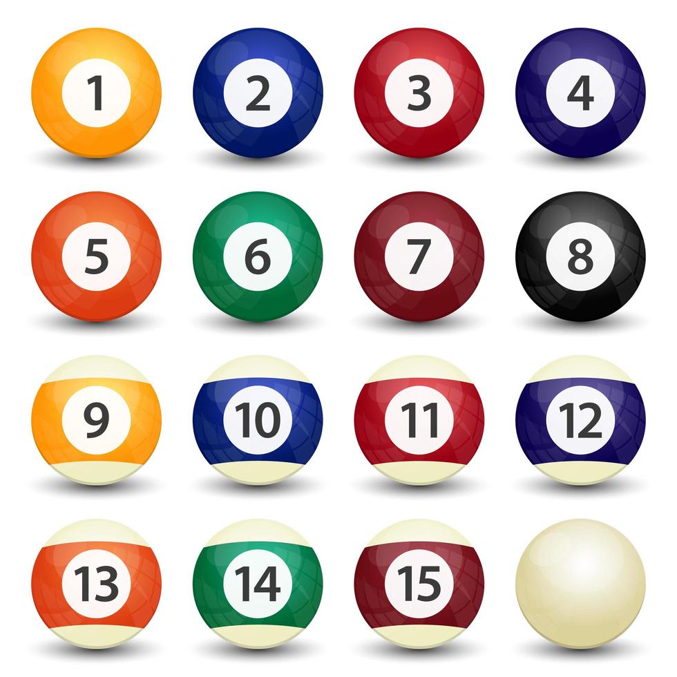 Billiard balls set vector