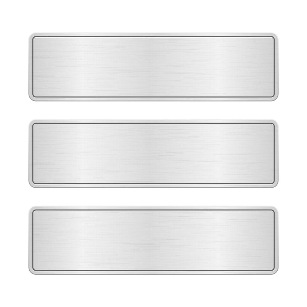 Metallic door plates vector