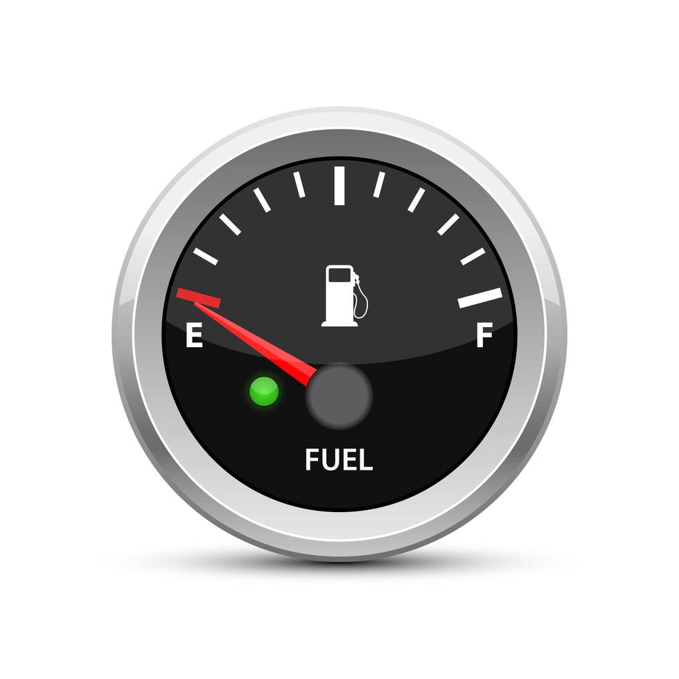 Fuel gauge on empty vector