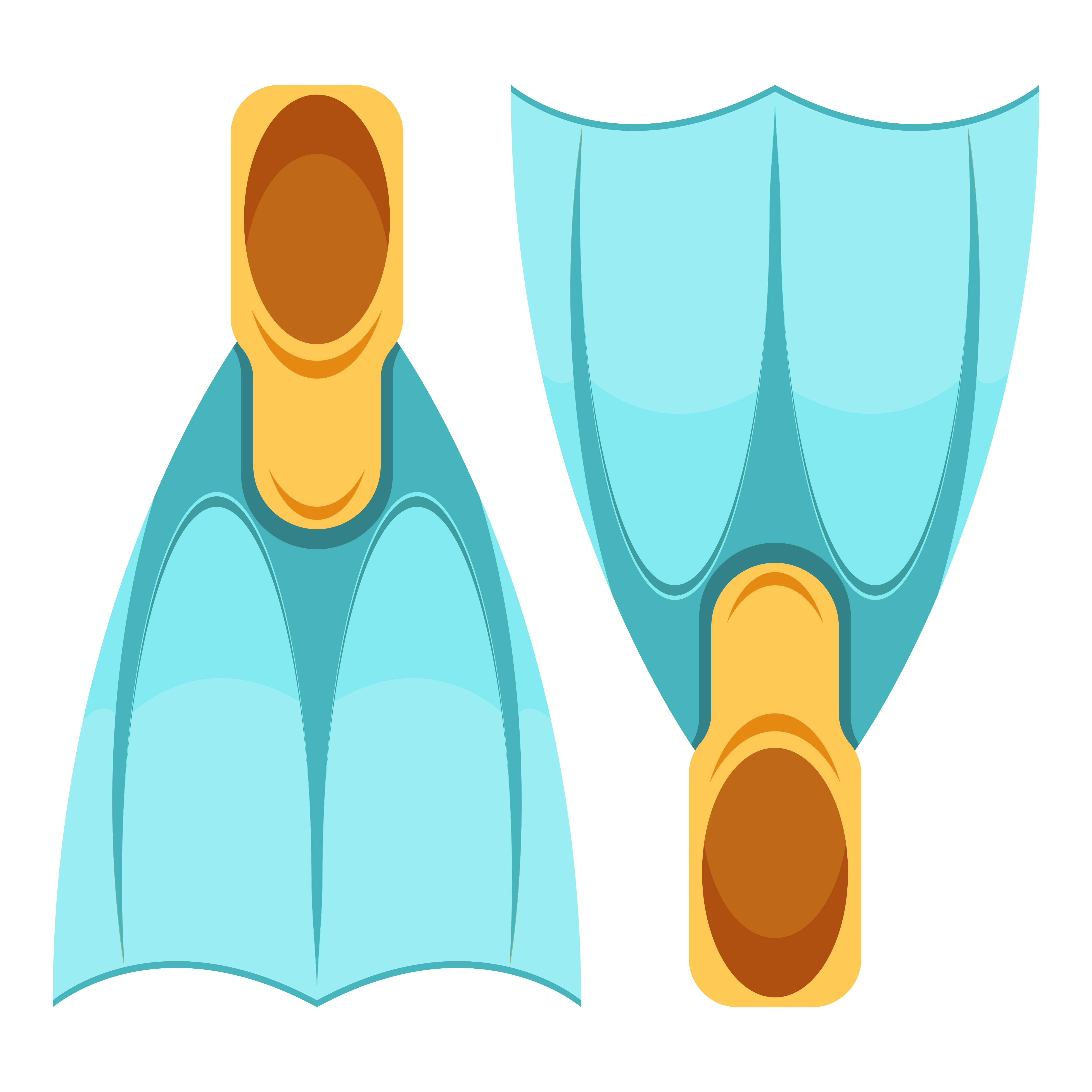 Swimming fins in cartoon style 1314098 Vector Art at Vecteezy