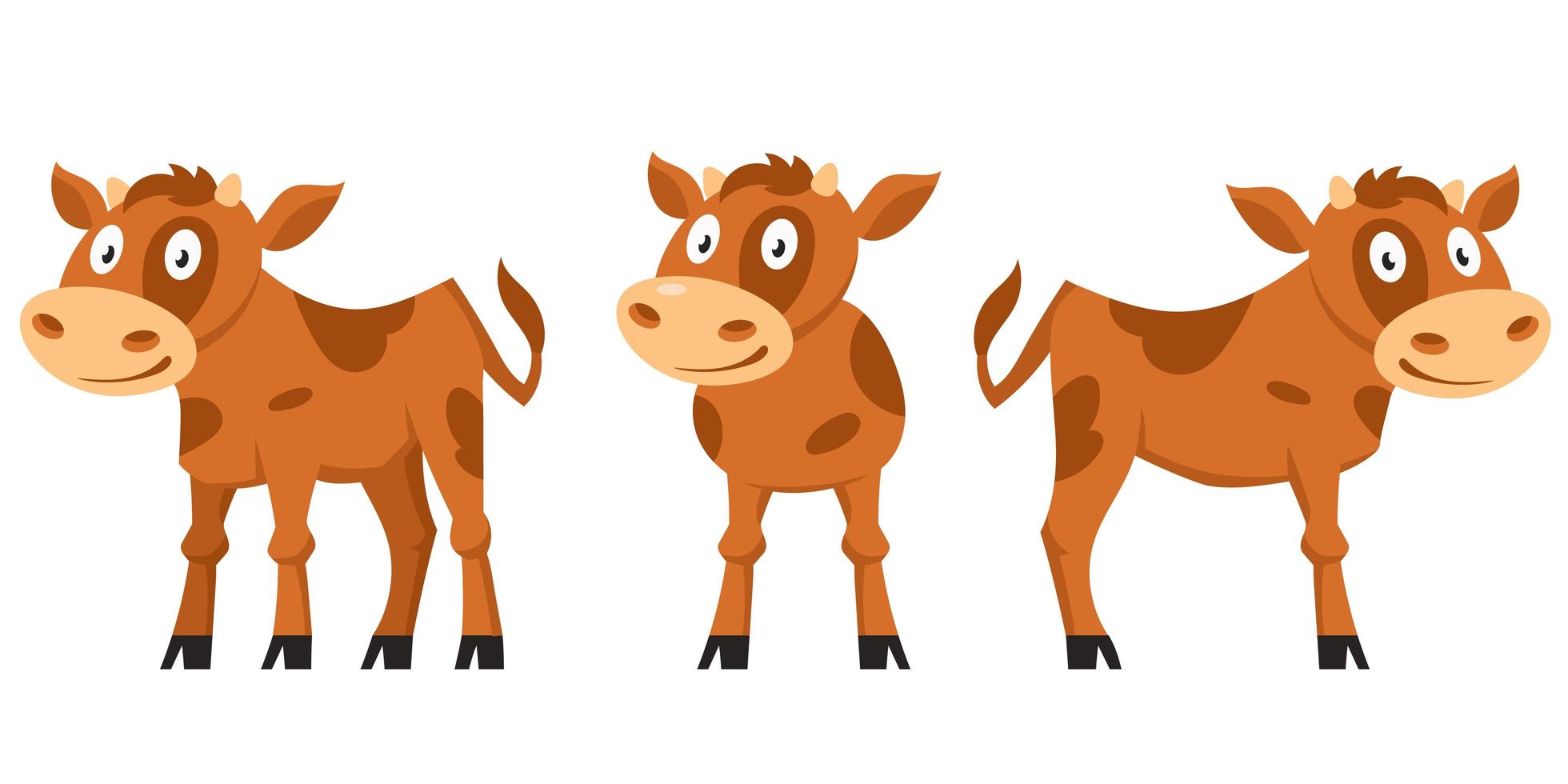 Calf in different poses vector