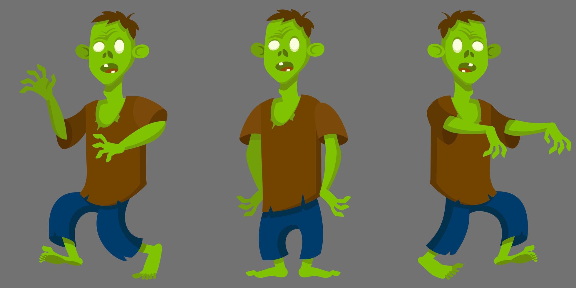 Zombie in different poses vector