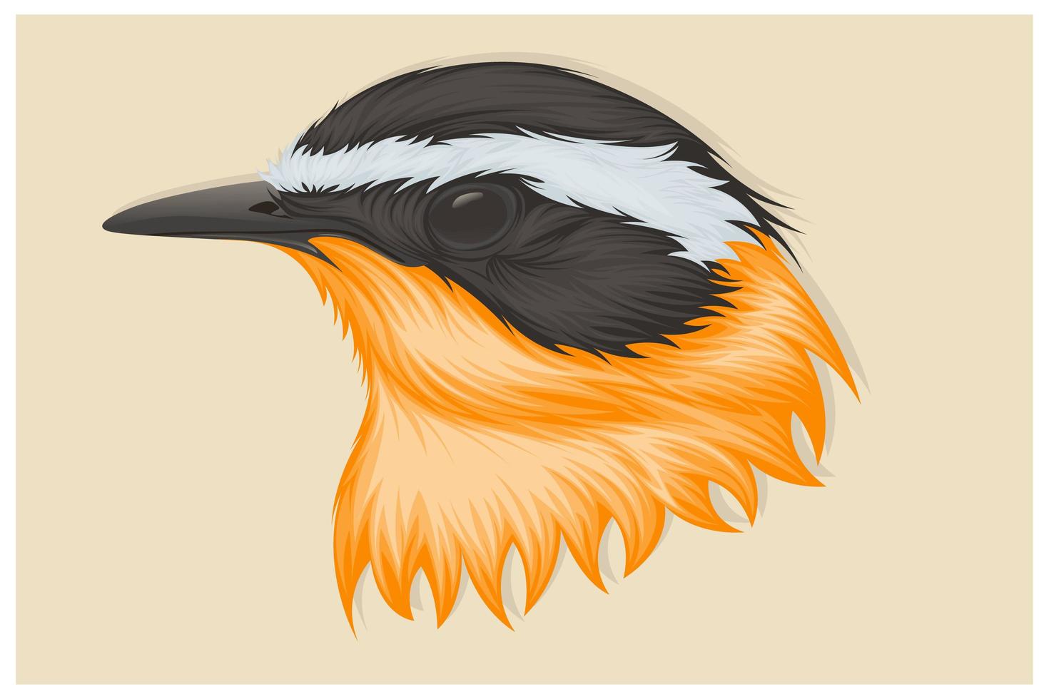 gran pájaro kiskadee dibujo a mano vector