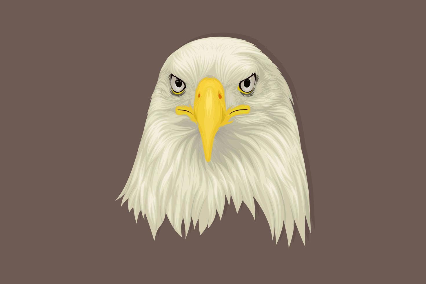 dibujo a mano realista cabeza de águila vector