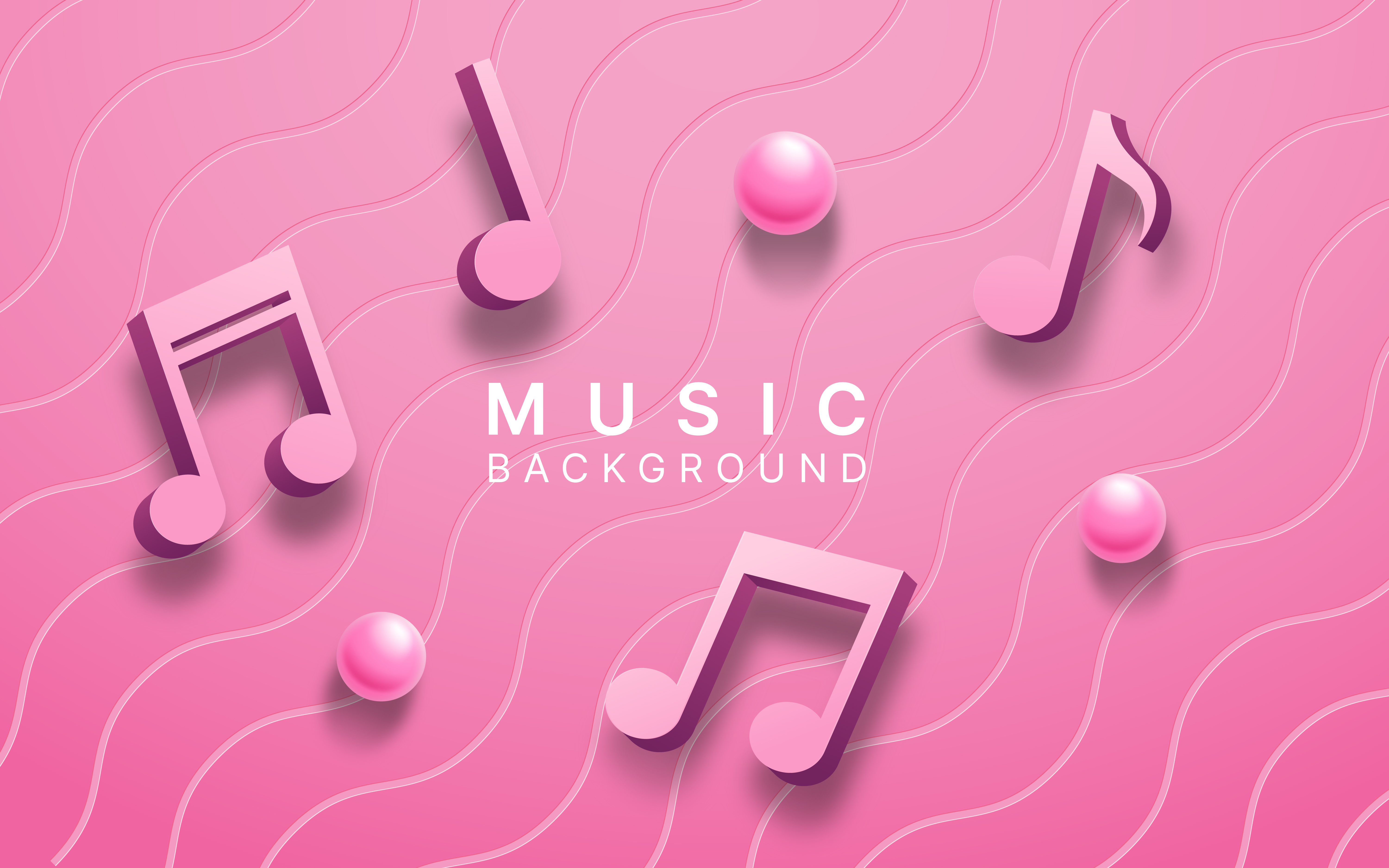 music note background 3d