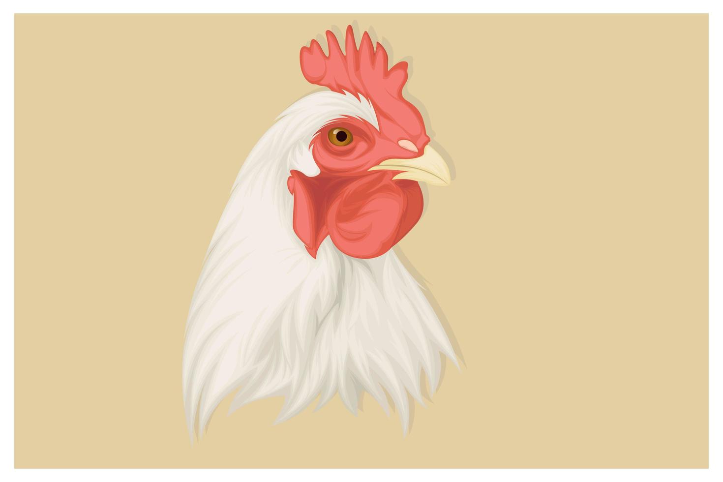 Realistic chicken hand drawing vector