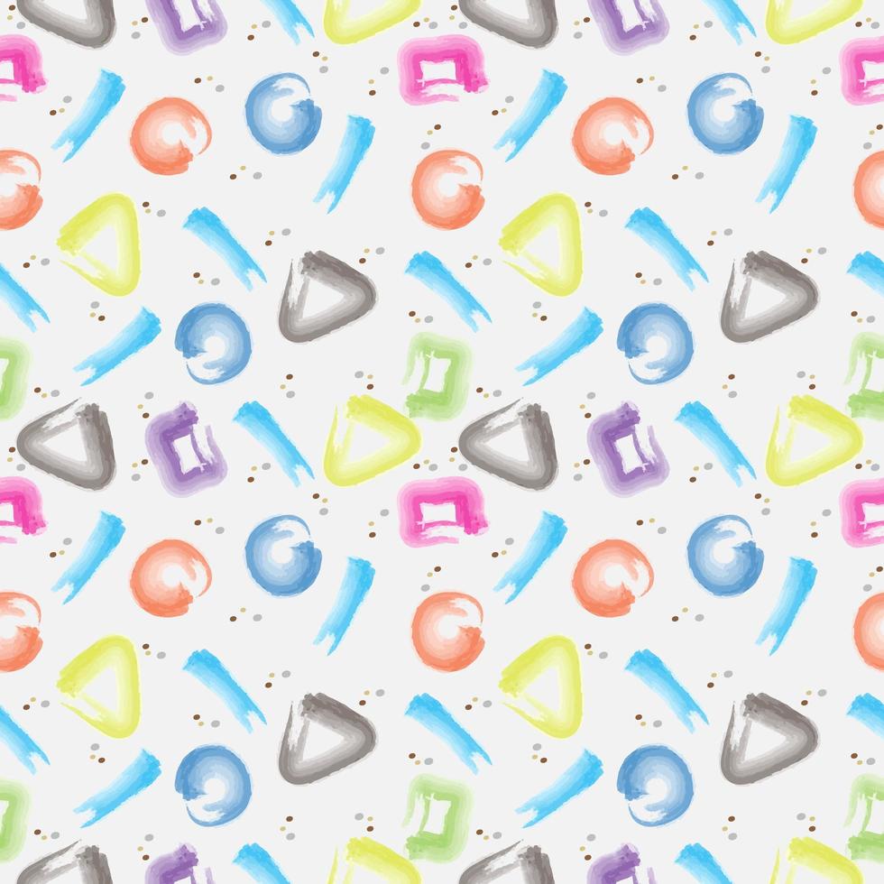Colorful geometric painted shape pattern vector