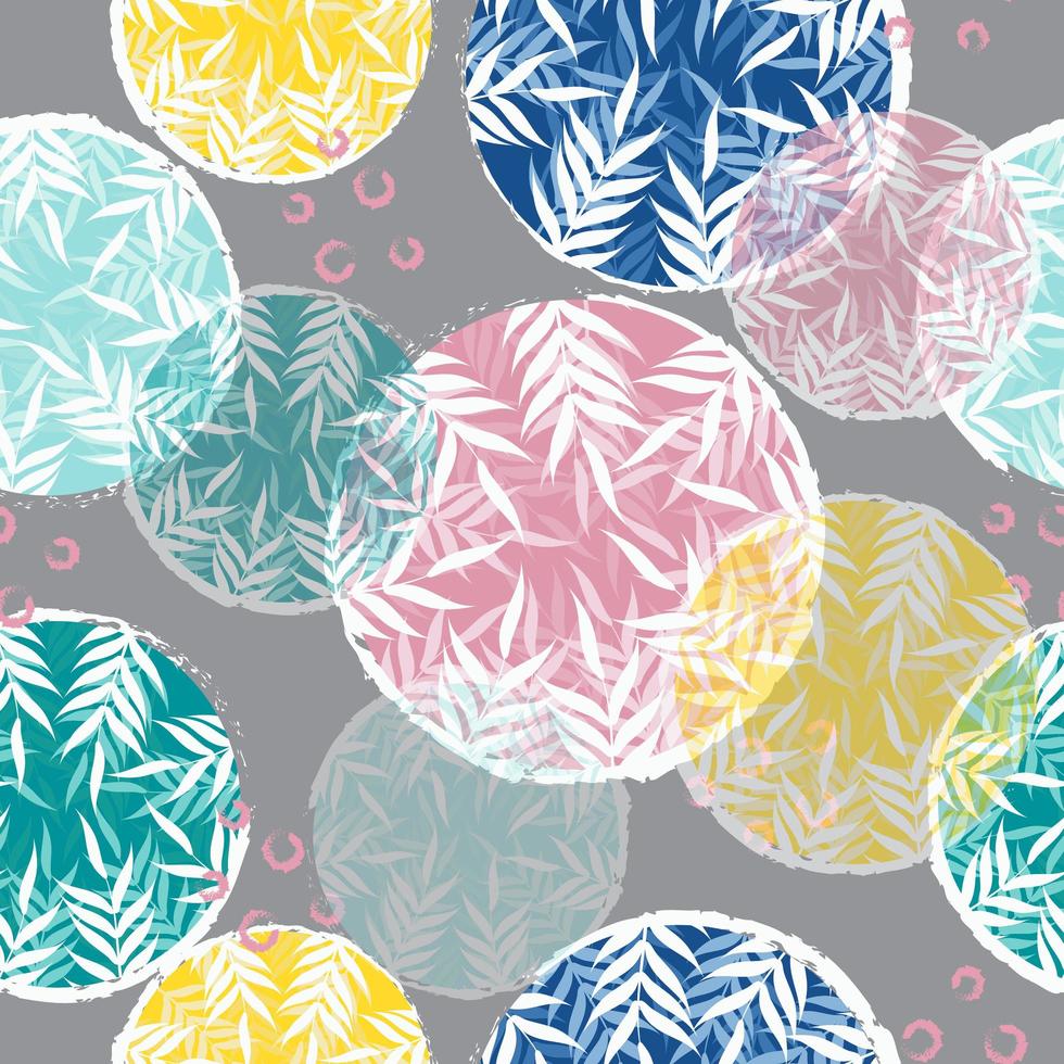 Abstract colorful floral circle pattern vector