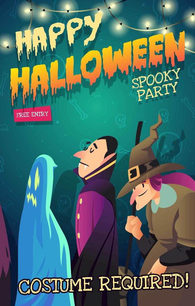 invitación de fiesta de halloween vector