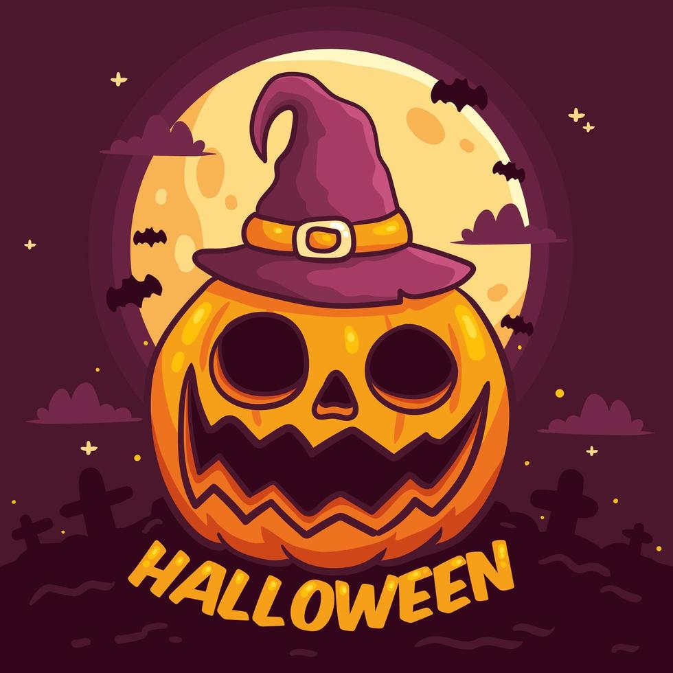 dibujado a mano halloween jack o lantern vector