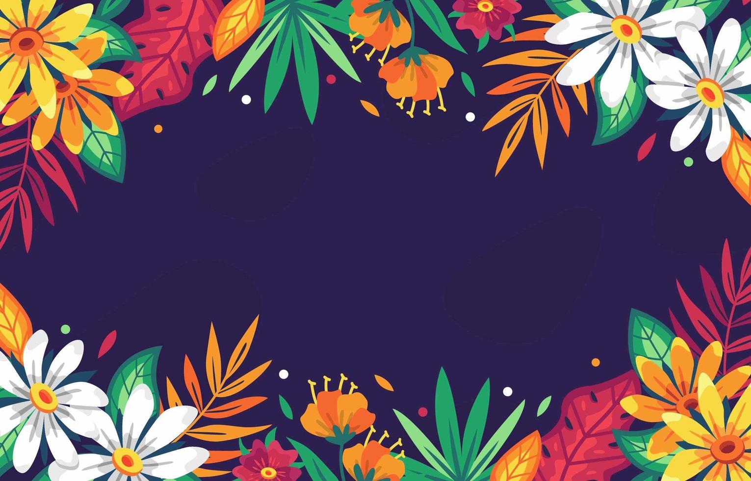 Exotic and Beautiful Tropical Flowers vector