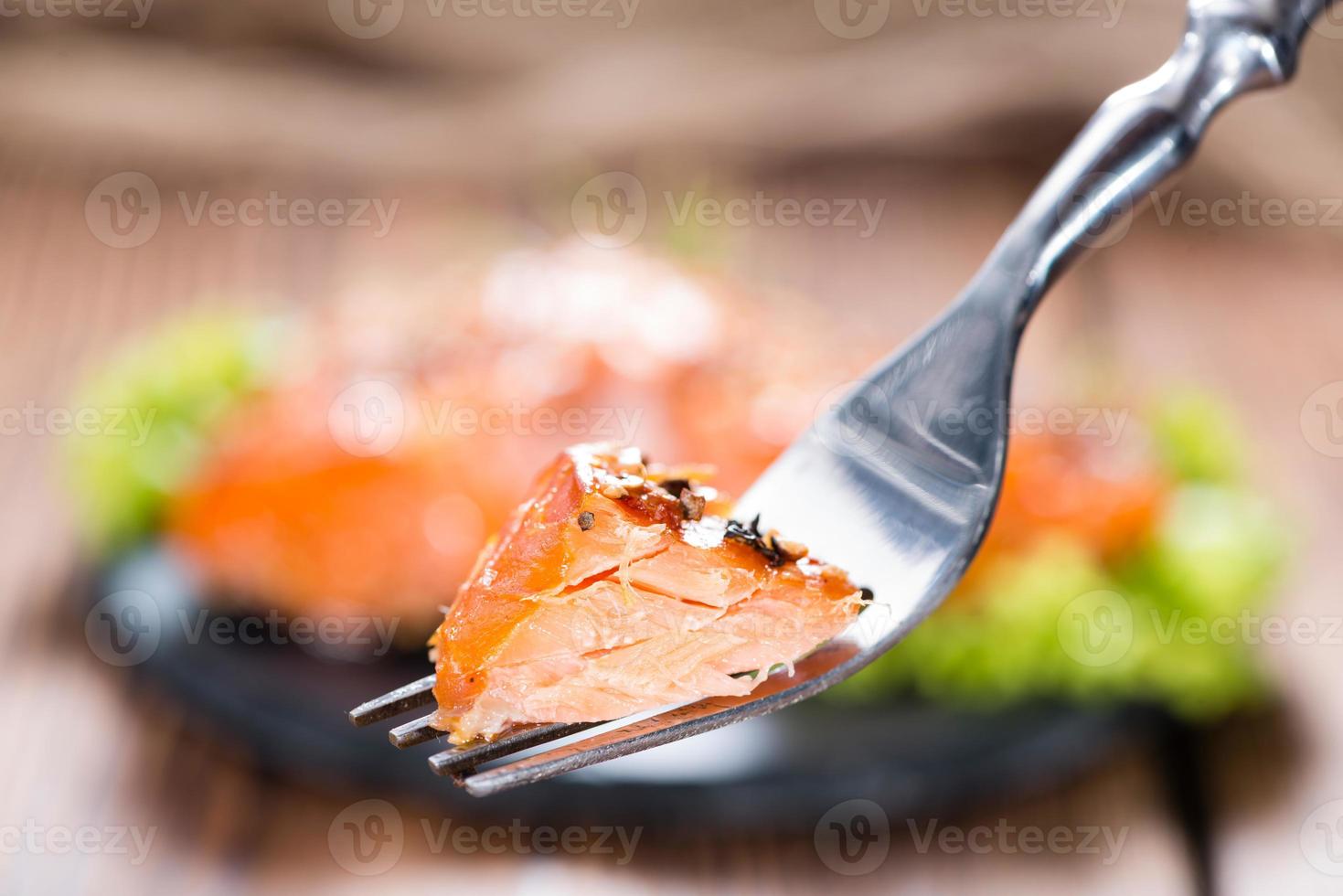 Smoked Salmon with spices photo