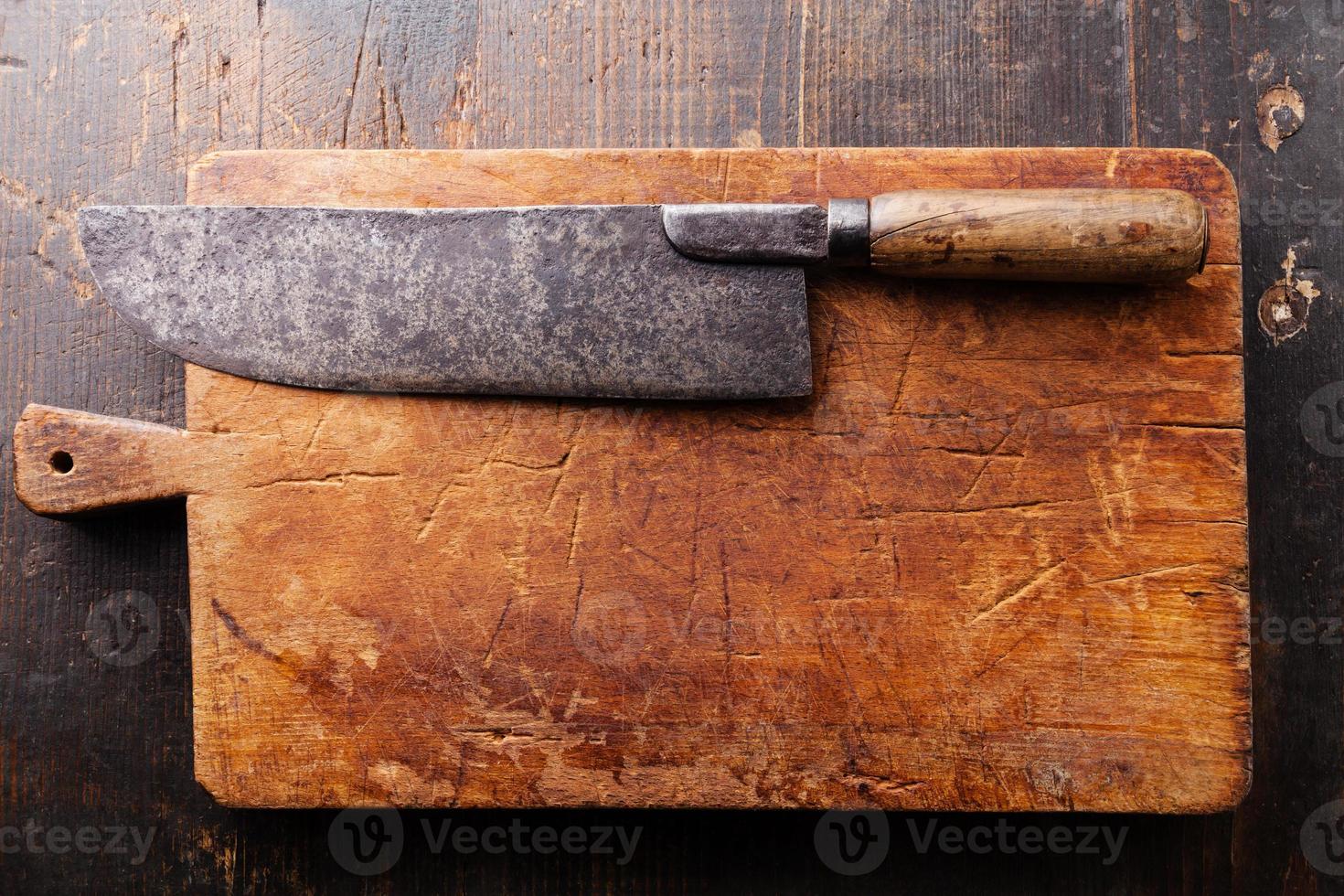 cuchara persecucion Absolutamente tabla de cortar y cuchillo de carnicero 1320130 Foto de stock en Vecteezy