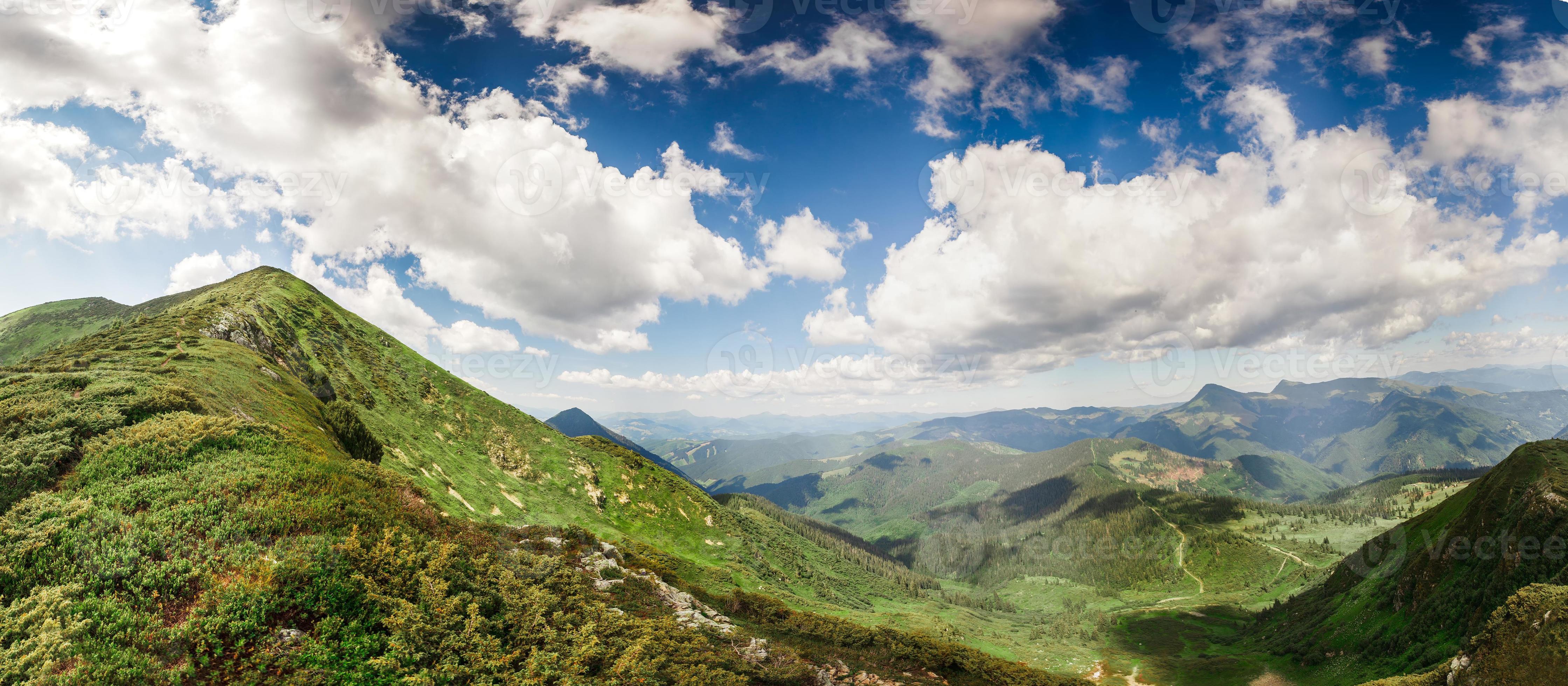 mountain gentle slopes with grass herbs 1329422 Stock Photo at Vecteezy