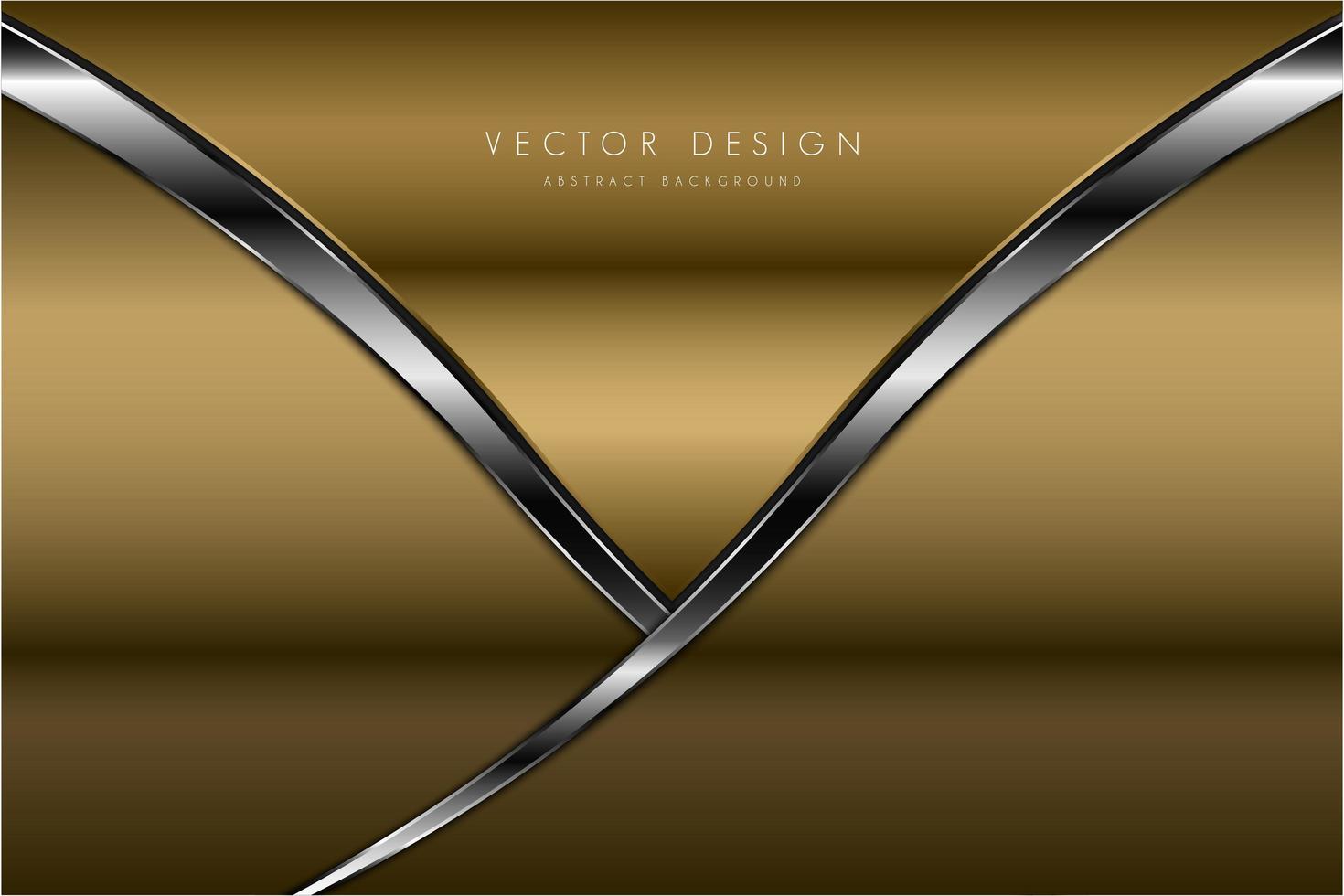 Luxury gold panels with silver border design vector