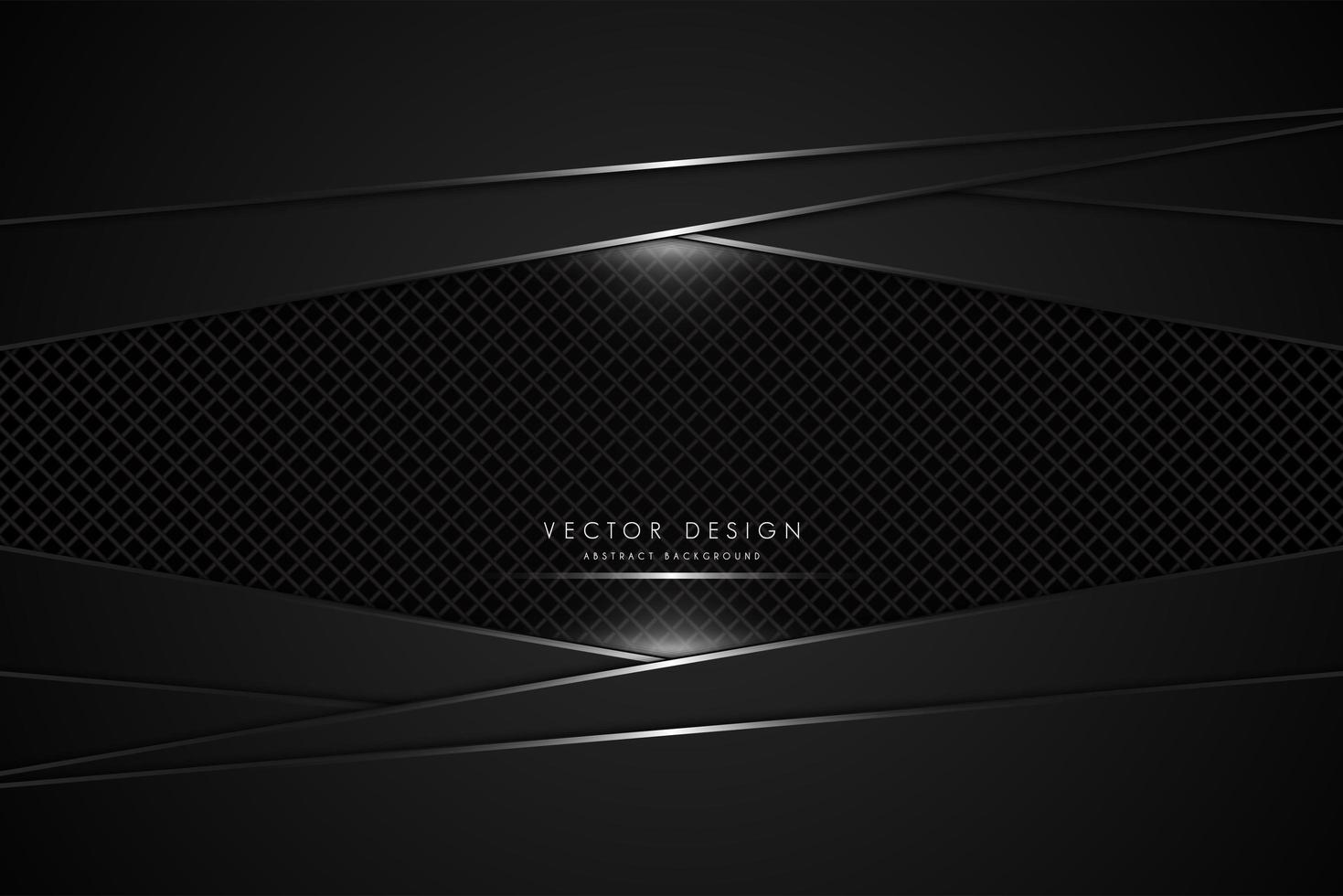 Black metallic panels with carbon fiber vector