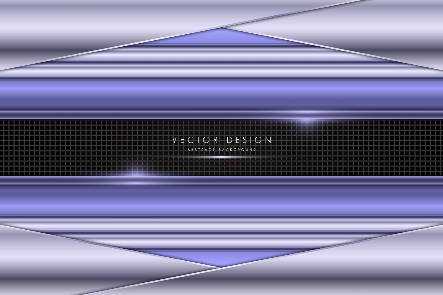 Metallic purple angled layer metal design with carbon fiber vector