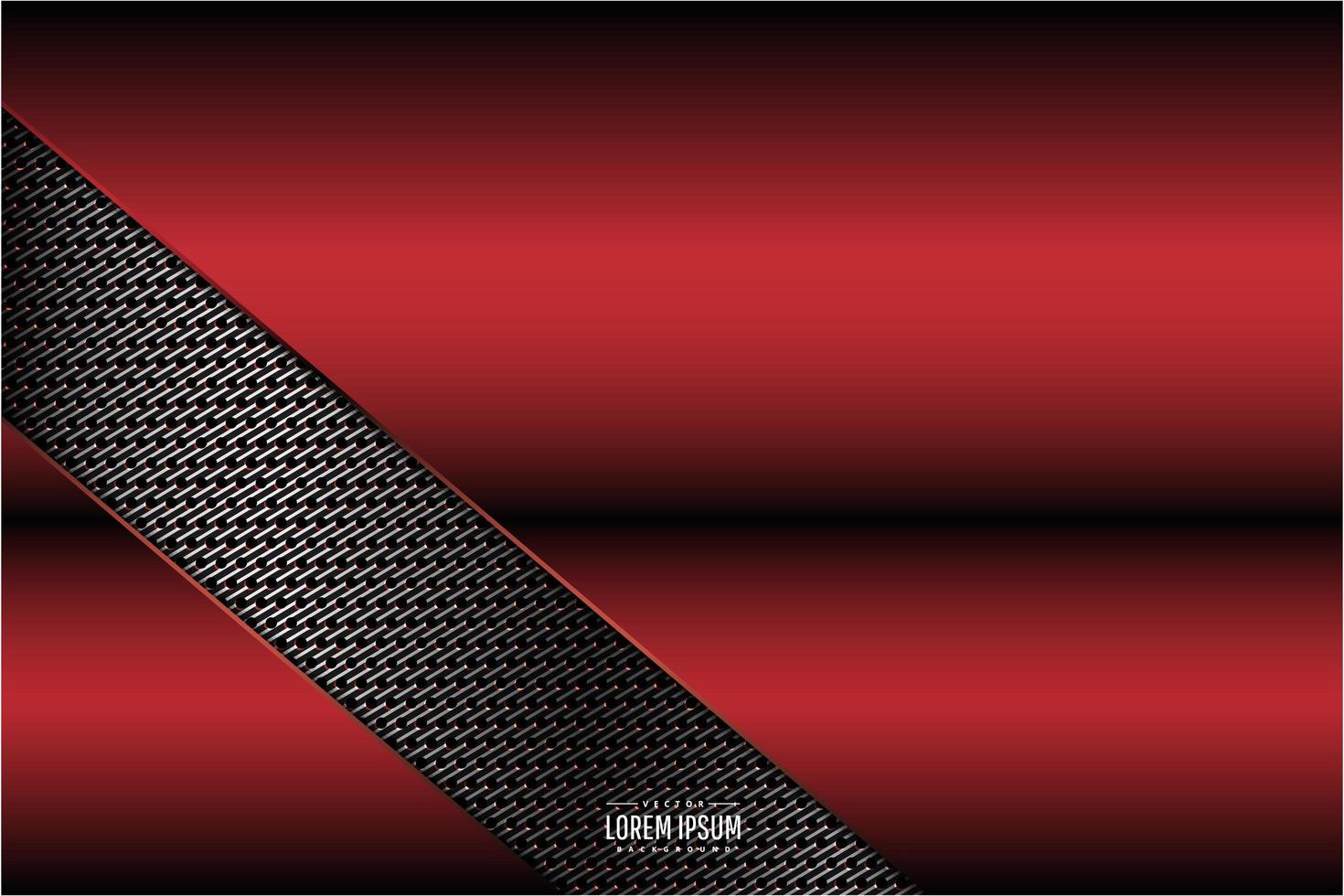 Metallic red design with angled pattern cutout vector