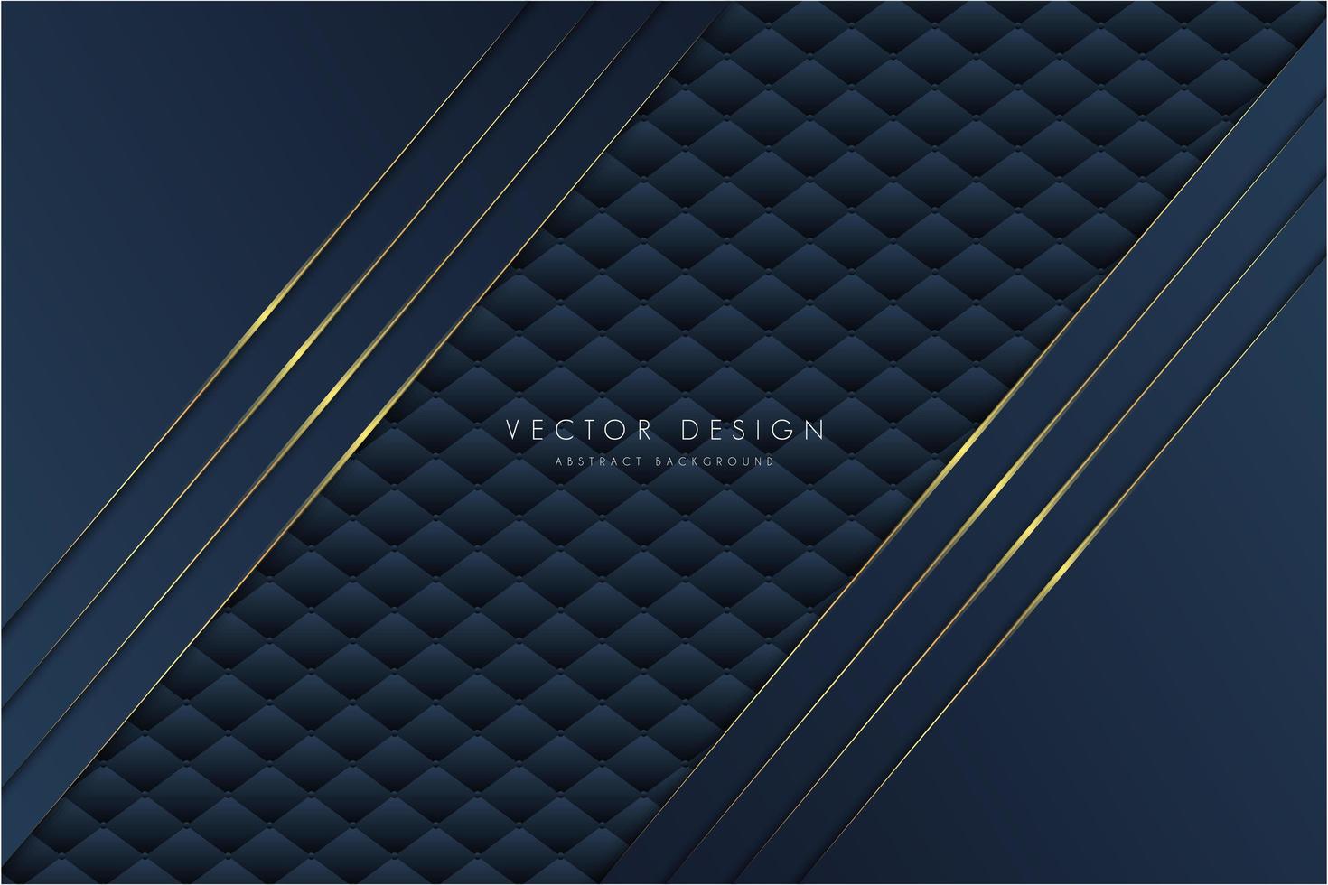 Metallic navy angled layers over upholstery texture vector