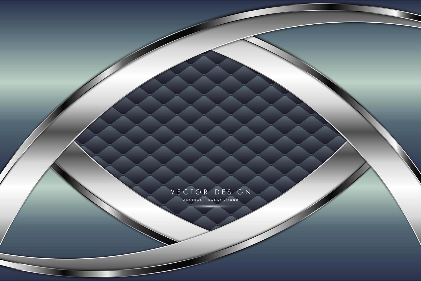 Blue and silver metal design with upholstery texture vector