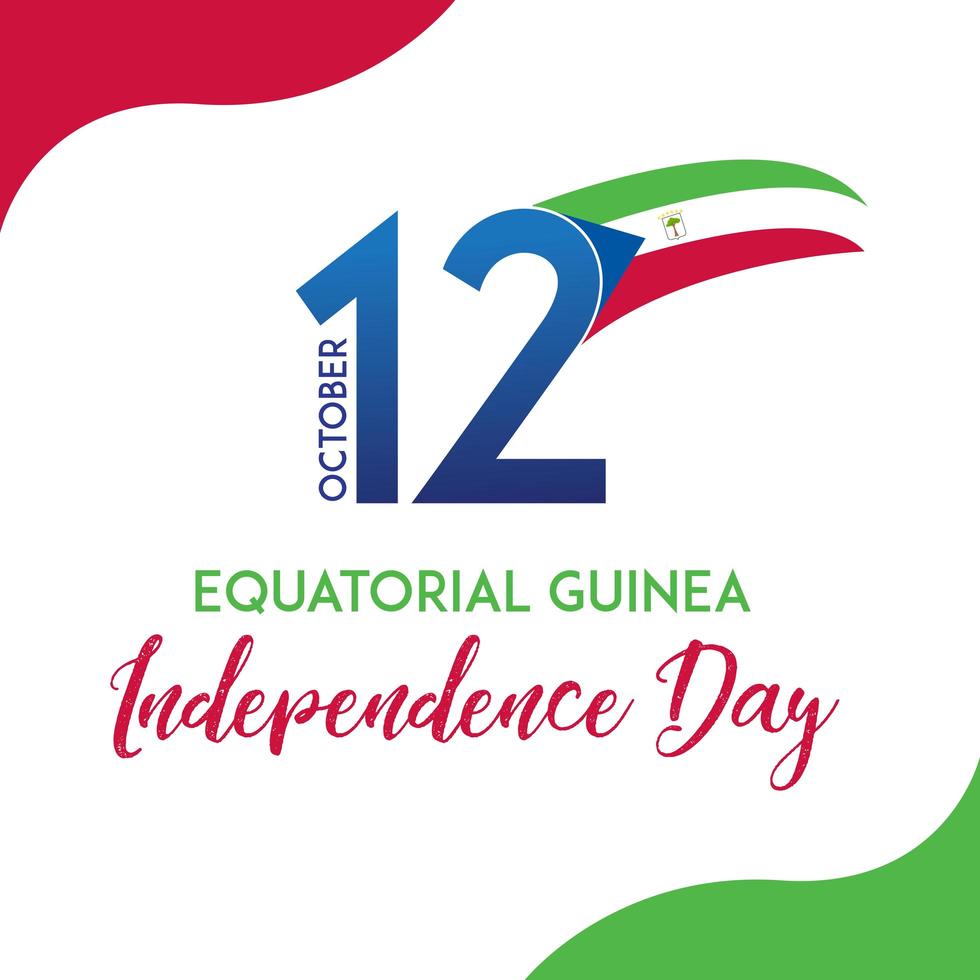 Equatorial Guinea independence day card 1330043 Vector Art at Vecteezy