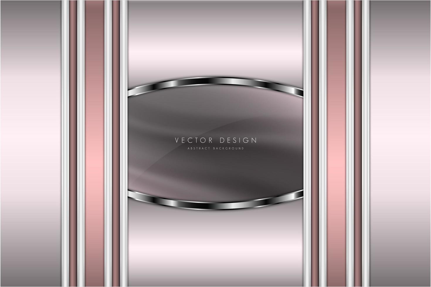 diseño de metal moderno elegante rosa y plateado de lujo vector