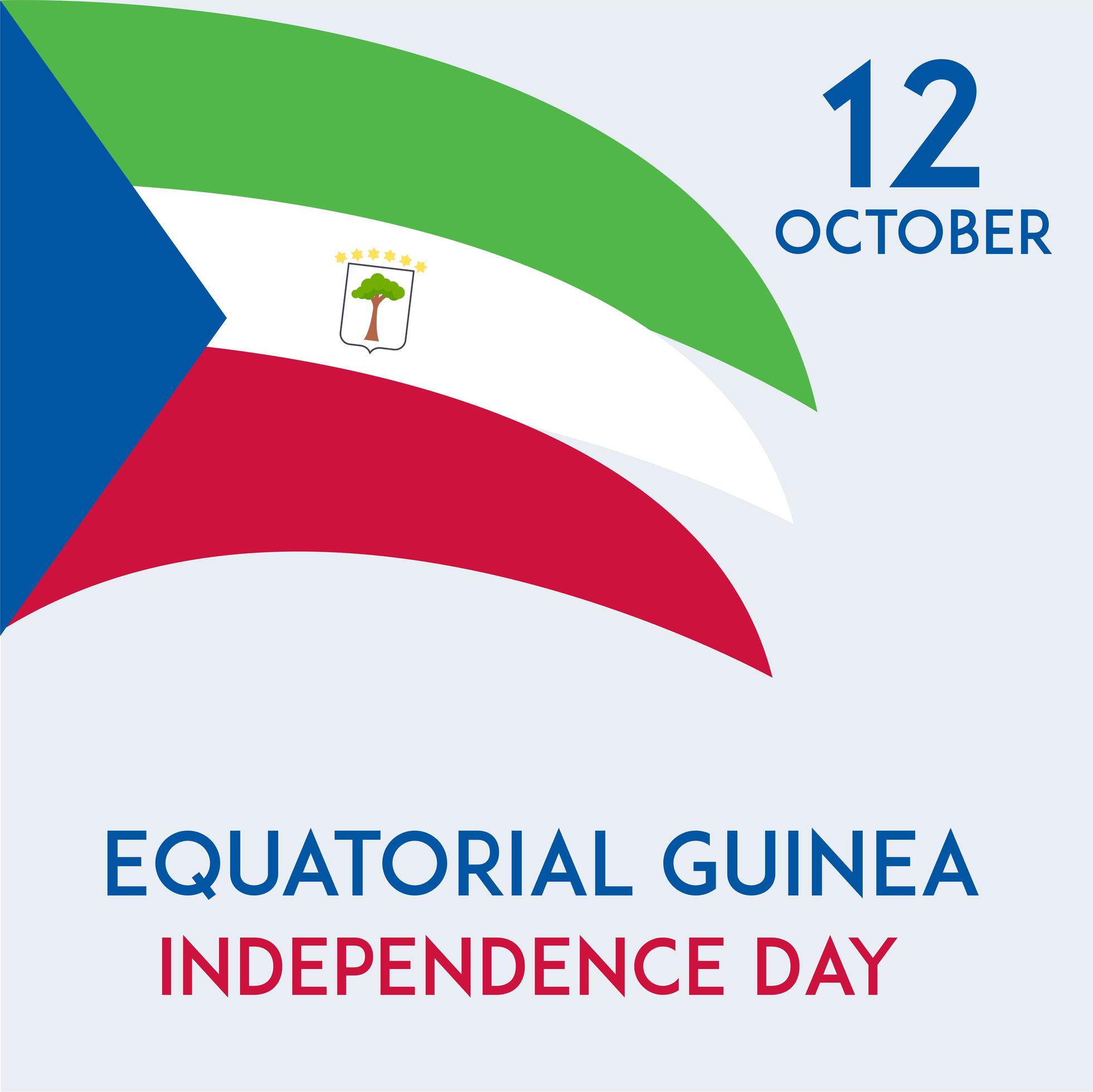 Equatorial Guinea independence day banner 1330053 Vector Art at Vecteezy