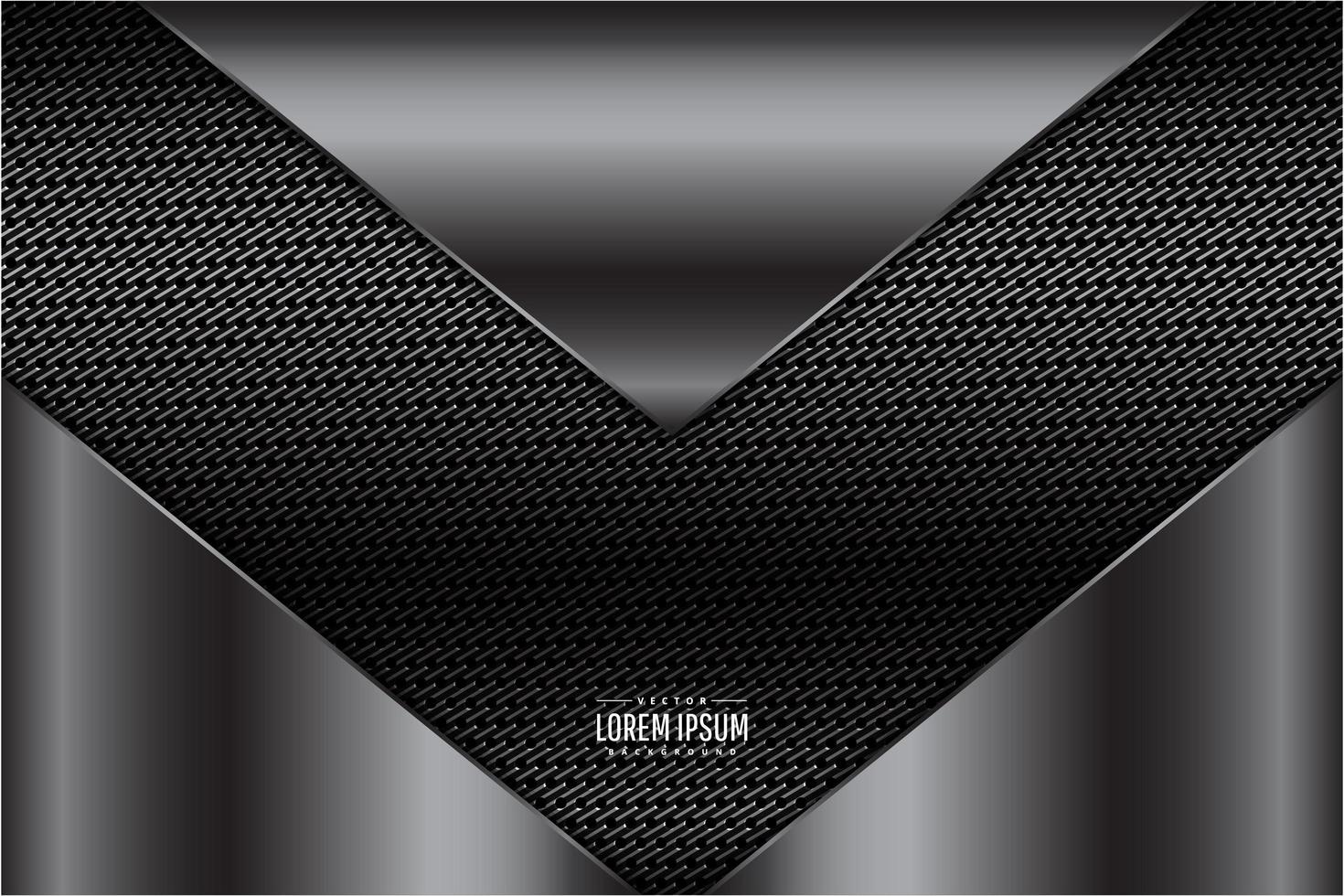 Arrow shape gray metallic design vector