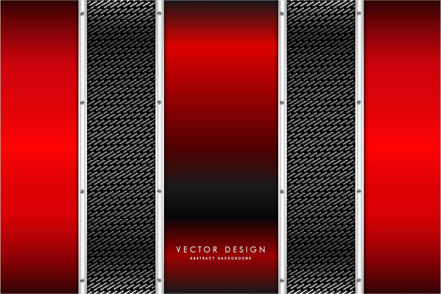 Metallic red vertical panels over carbon fiber texture vector