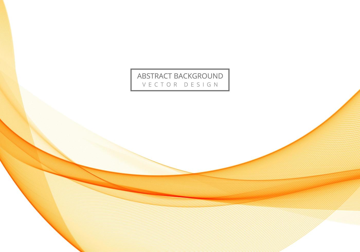 Abstract flowing orange wave design vector