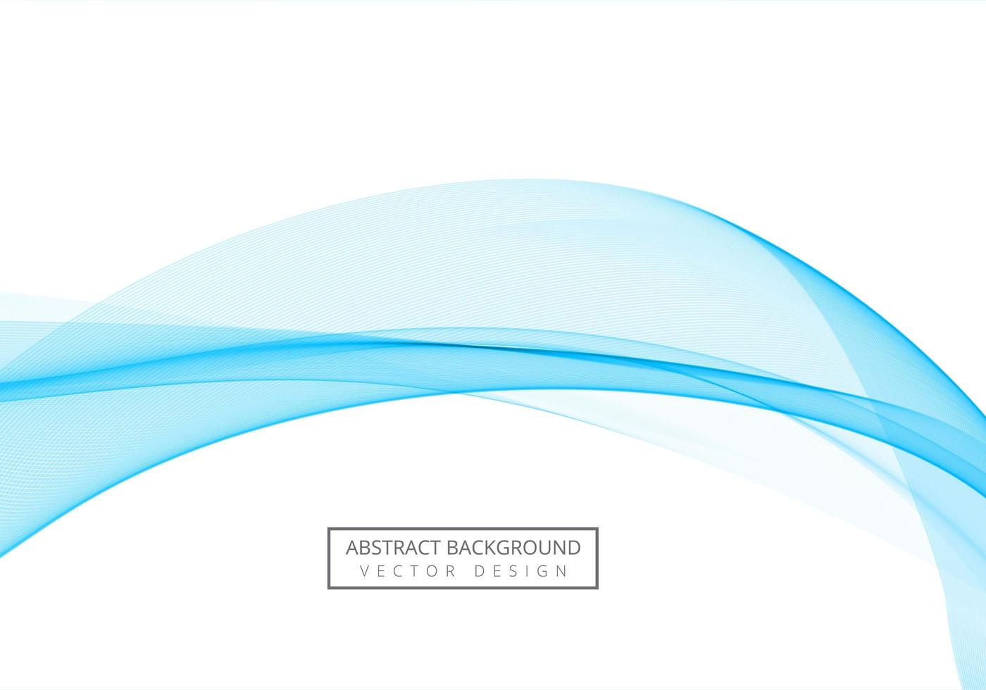 Arching flowing blue wave design vector