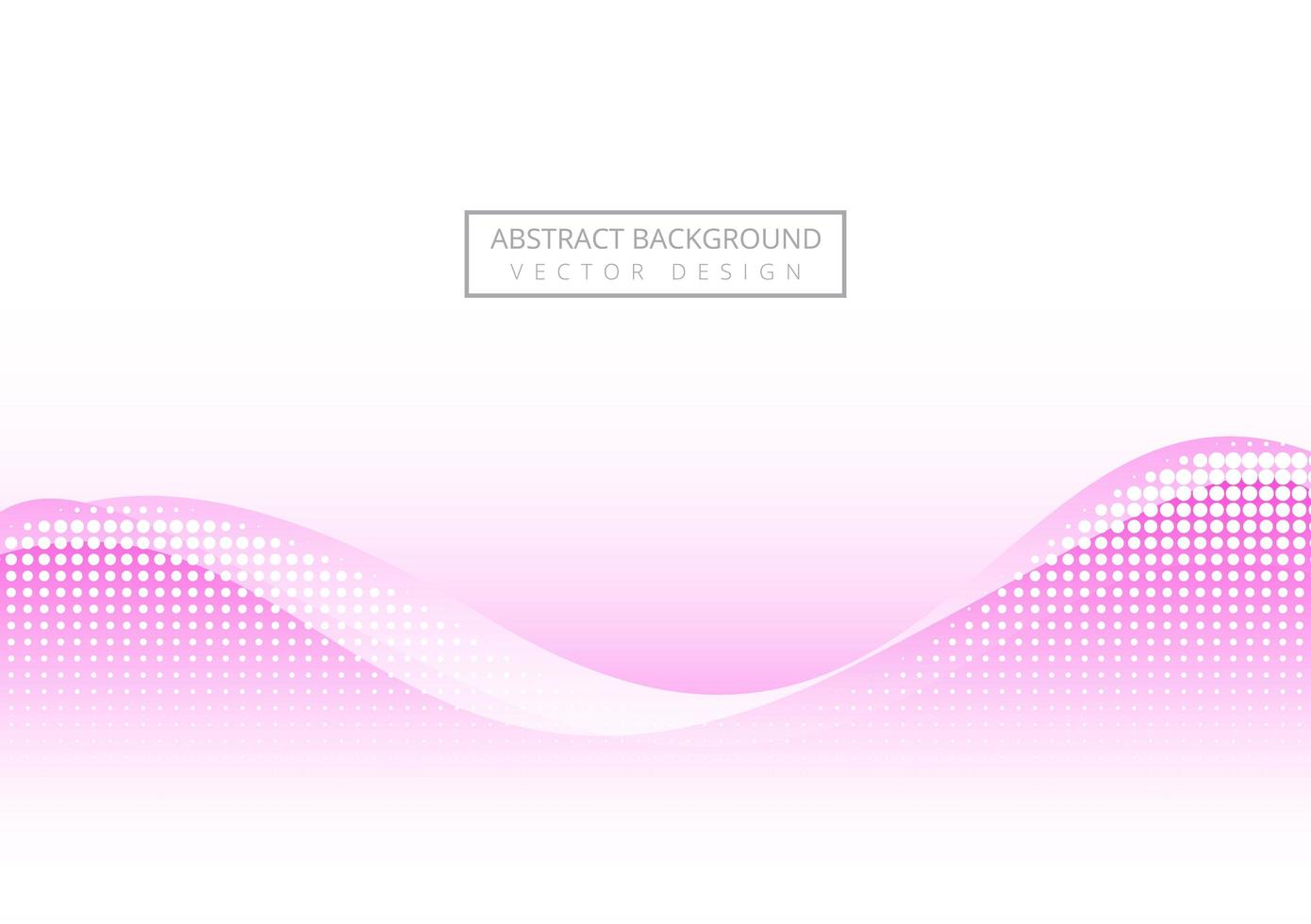 Abstract pink wave and dots design vector