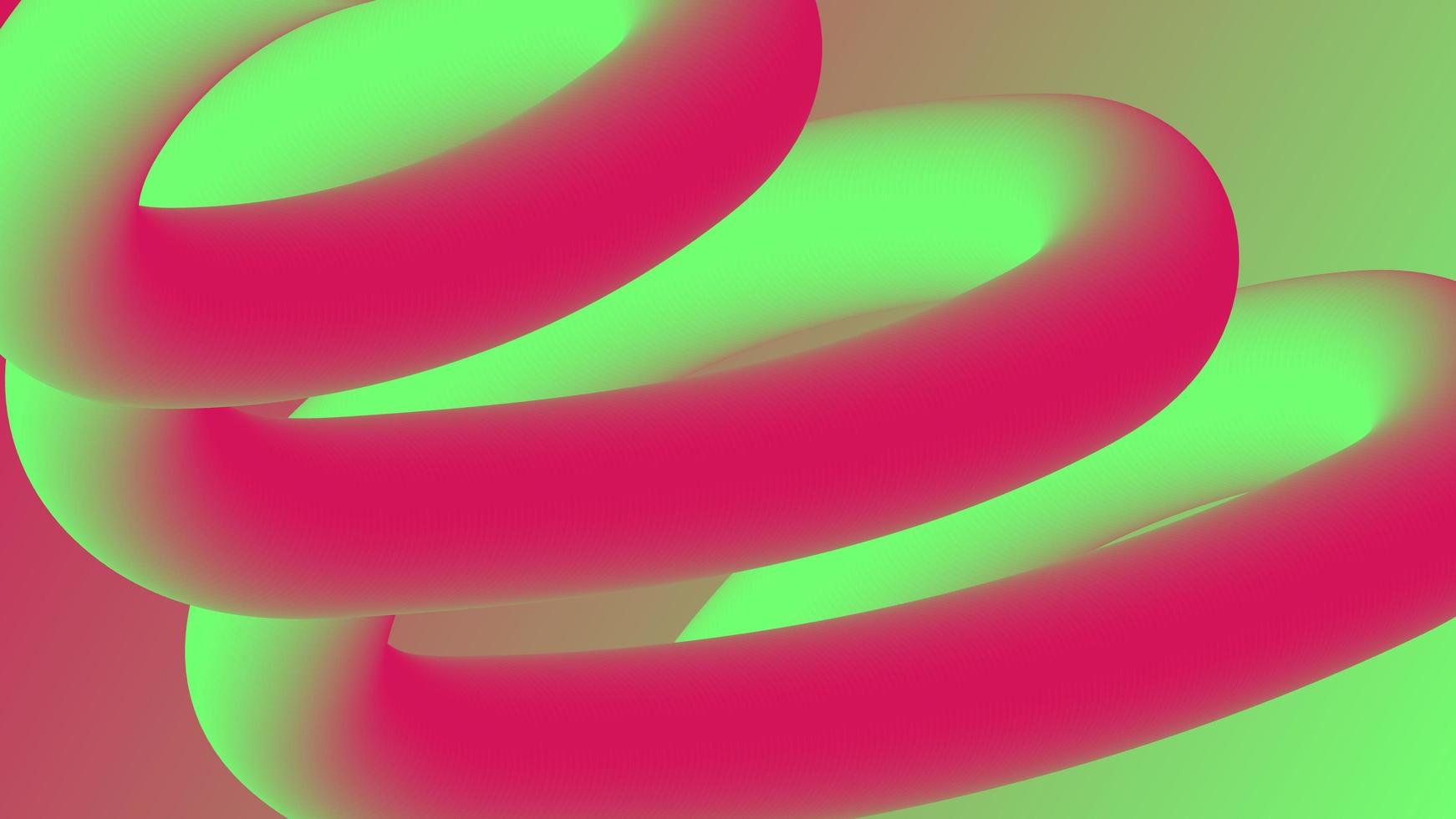 Forma de espiral fluido rosa y verde abstracto vector