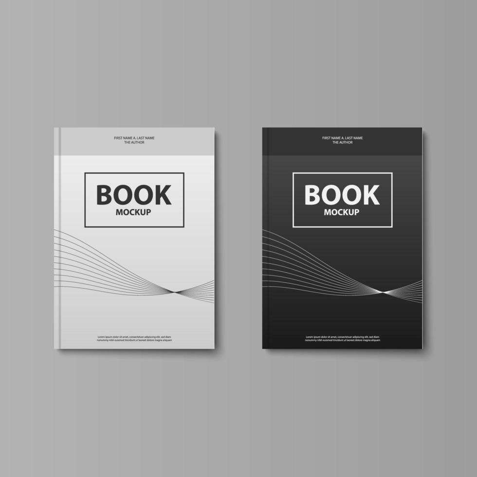 Book cover mockup templates vector