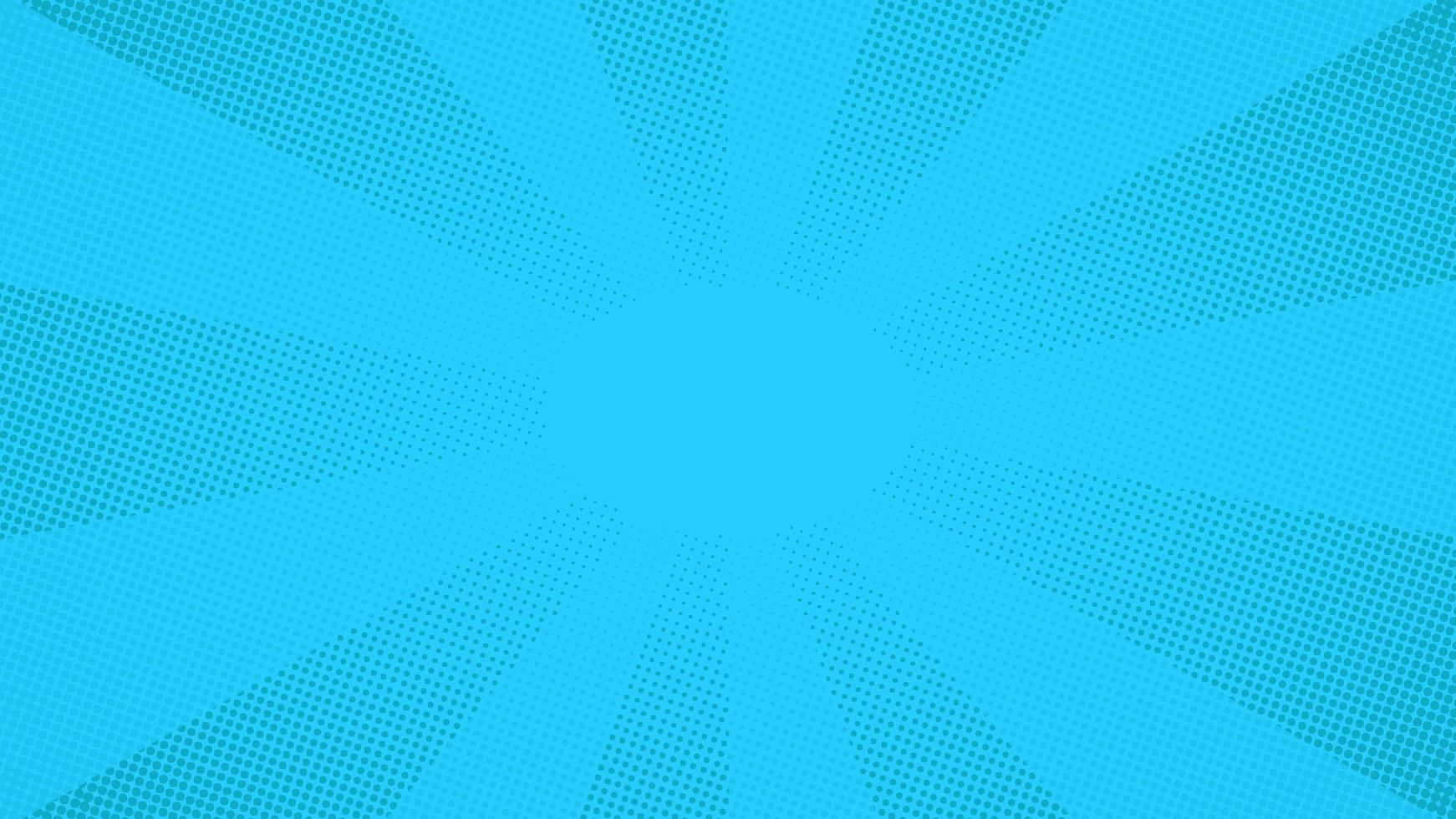 Blue pop art comic halftone dots background vector