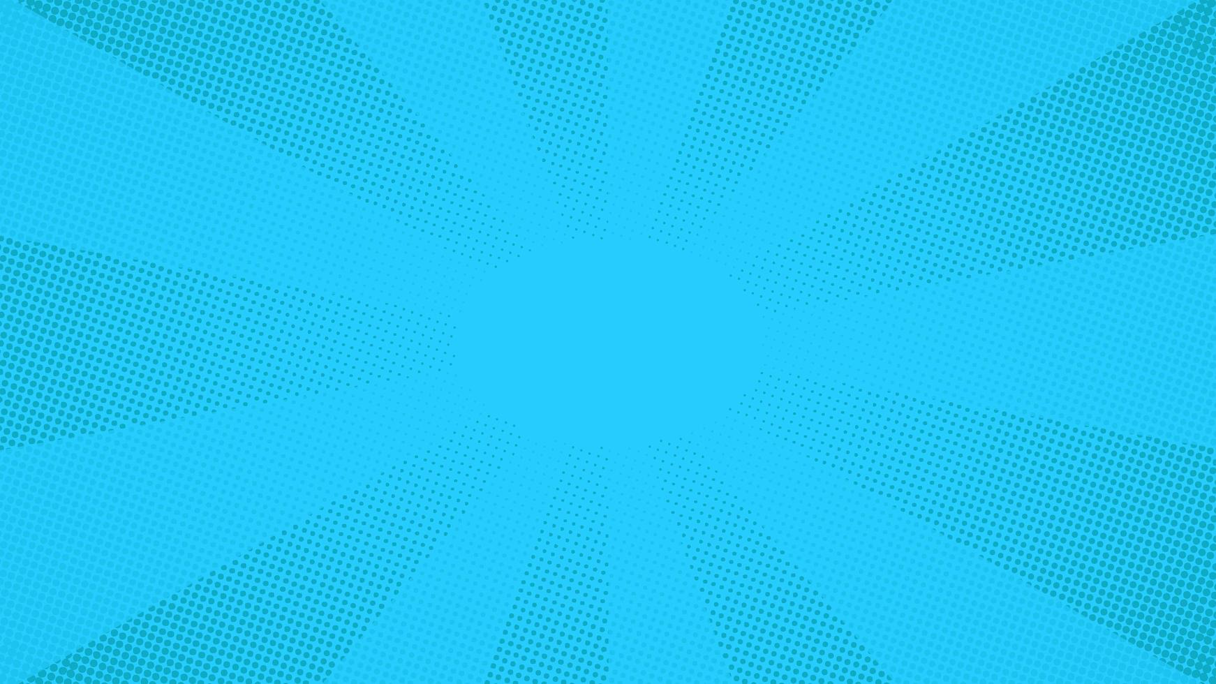 Fondo de puntos de semitono cómico de arte pop azul vector