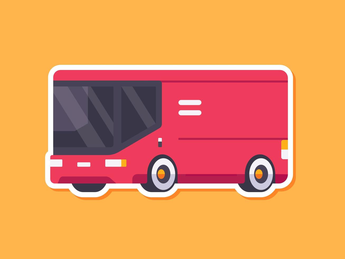 Delivery Car Sticker in Flat Style vector