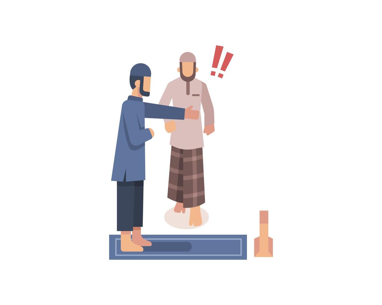 Muslim Man Prays vector