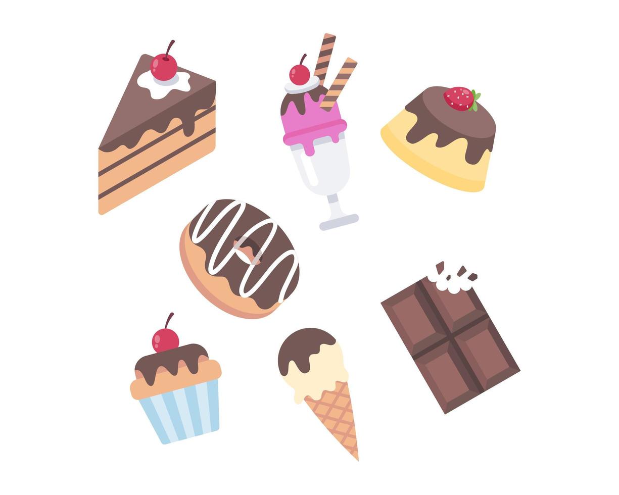 Sweet Dessert Collection vector