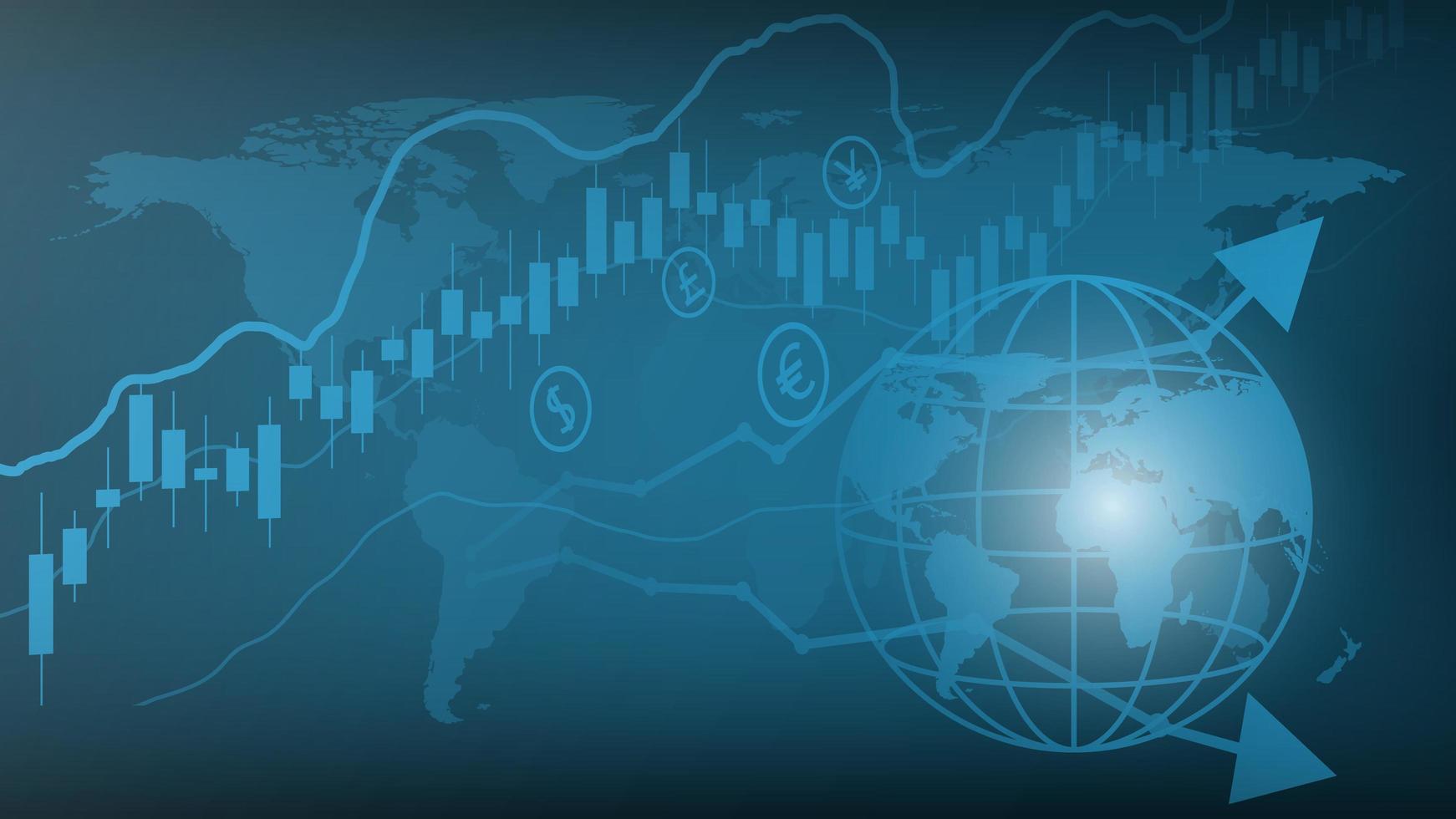 fondo de gráfico de gráfico de negocio financiero comercial vector