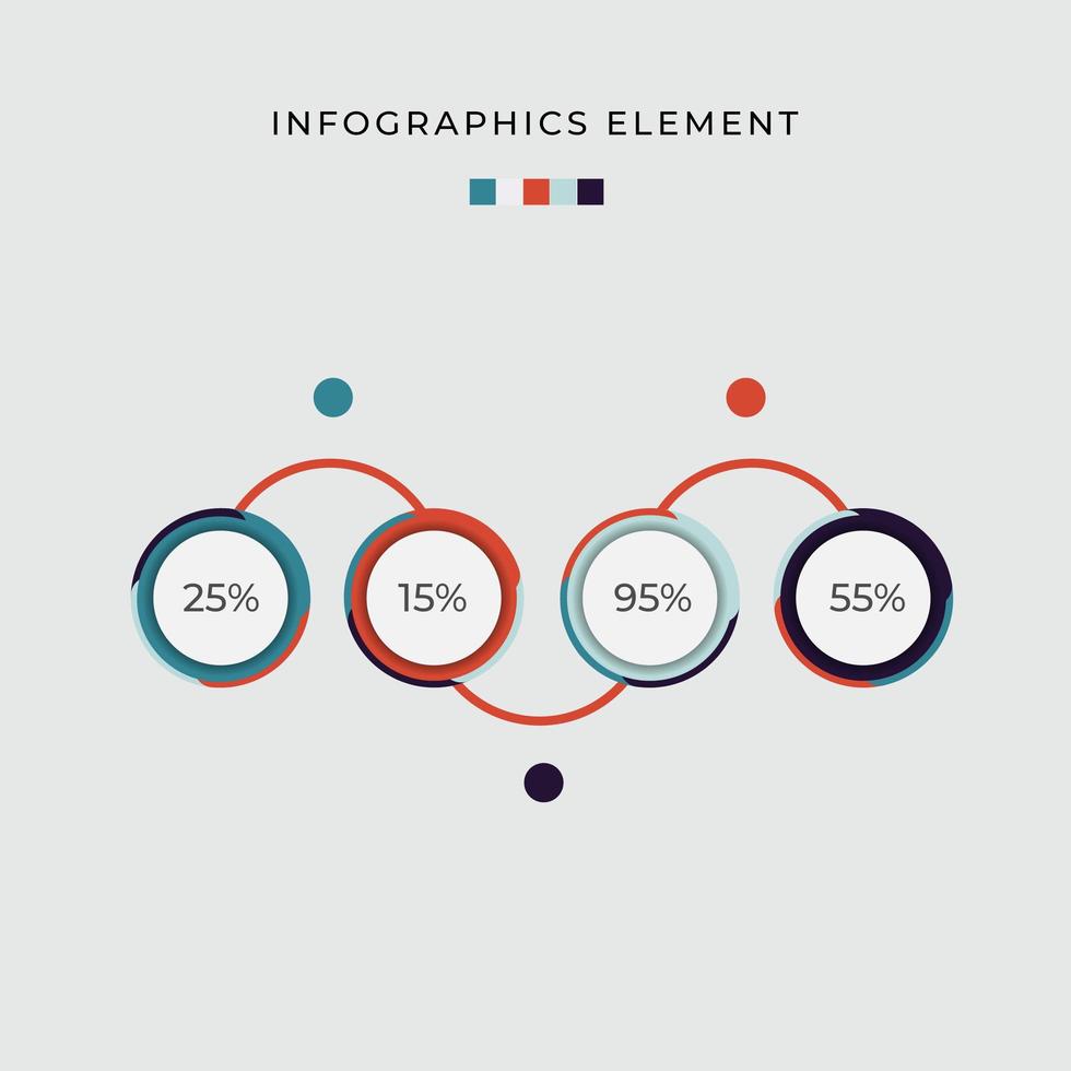Percentage Circle Diagram Infographic vector