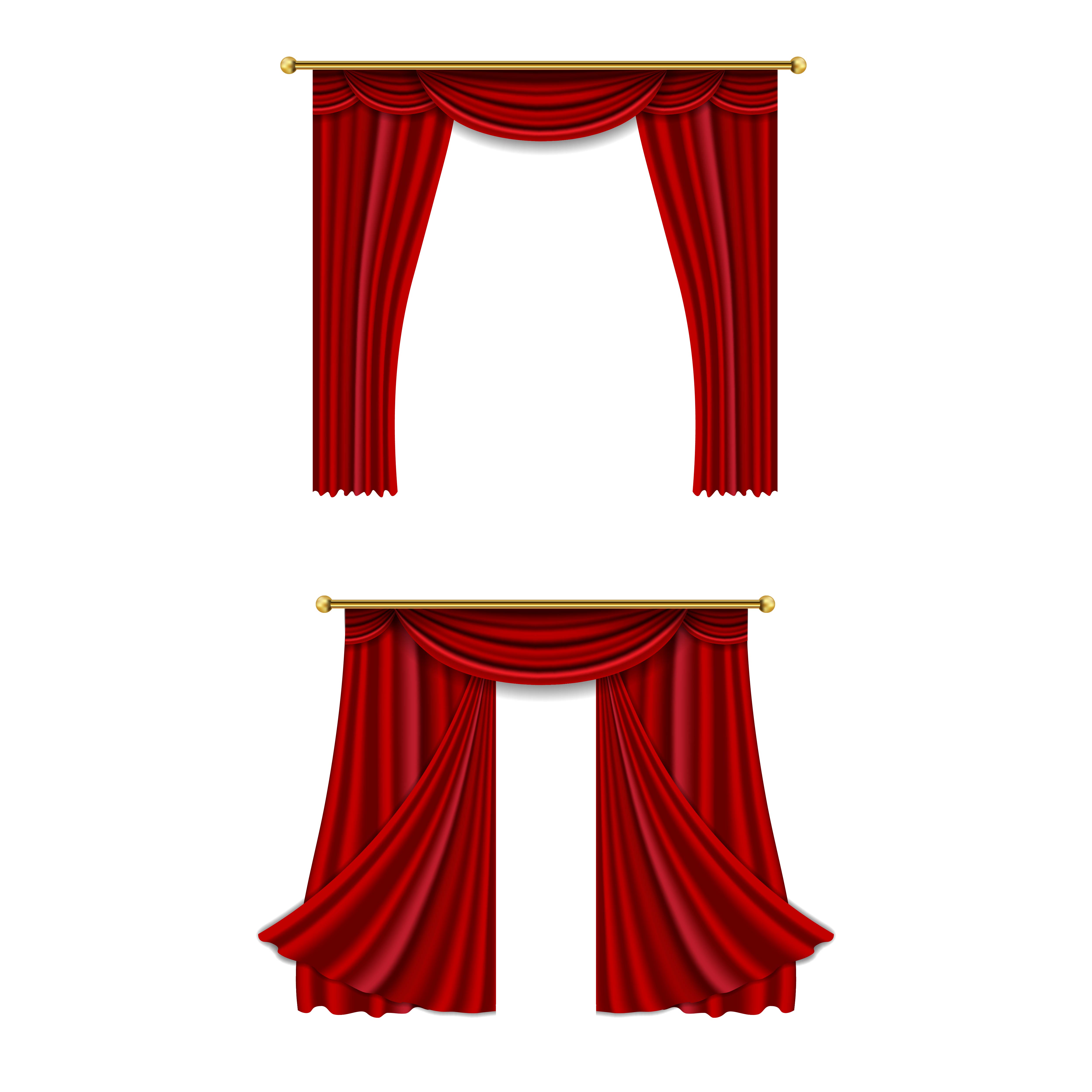 Realistic luxury curtain set 1330407 Vector Art at Vecteezy