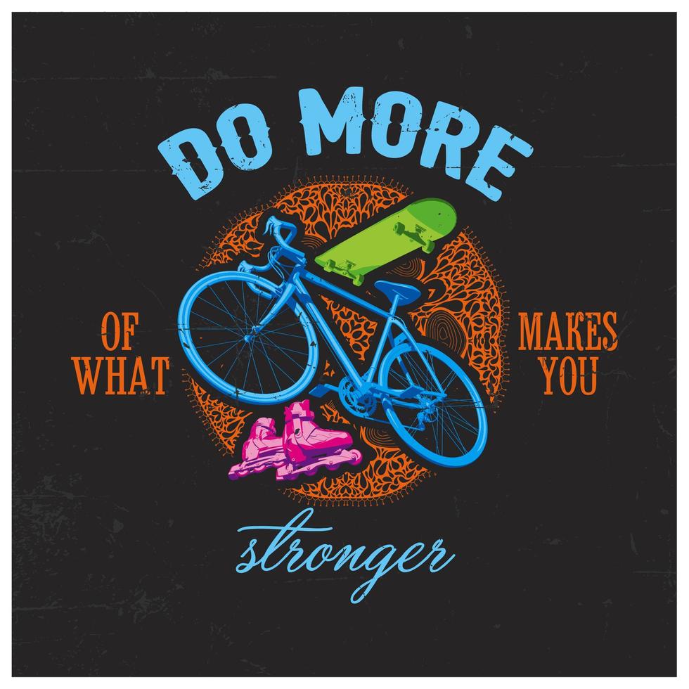 Bicycle T Shirt Design vector