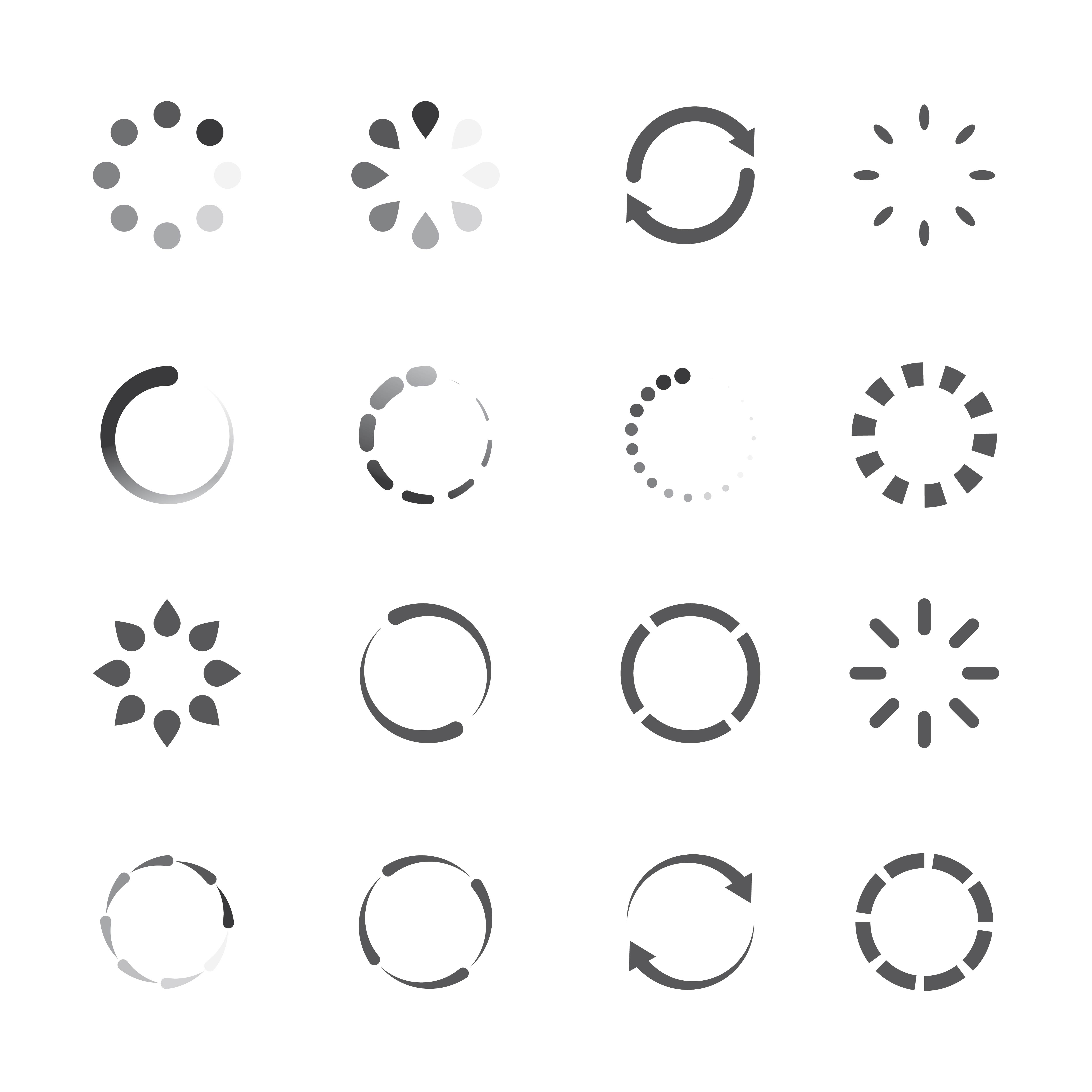 Loading icon set 1330443 Vector Art at Vecteezy