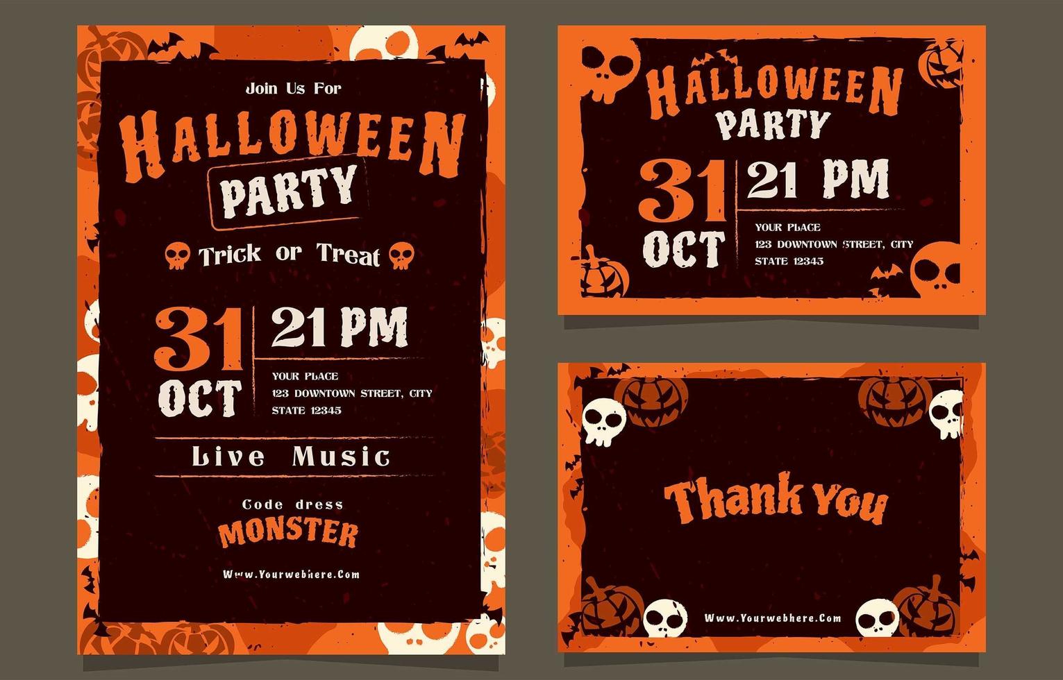 Come And Join Our Halloween Party Invitation vector