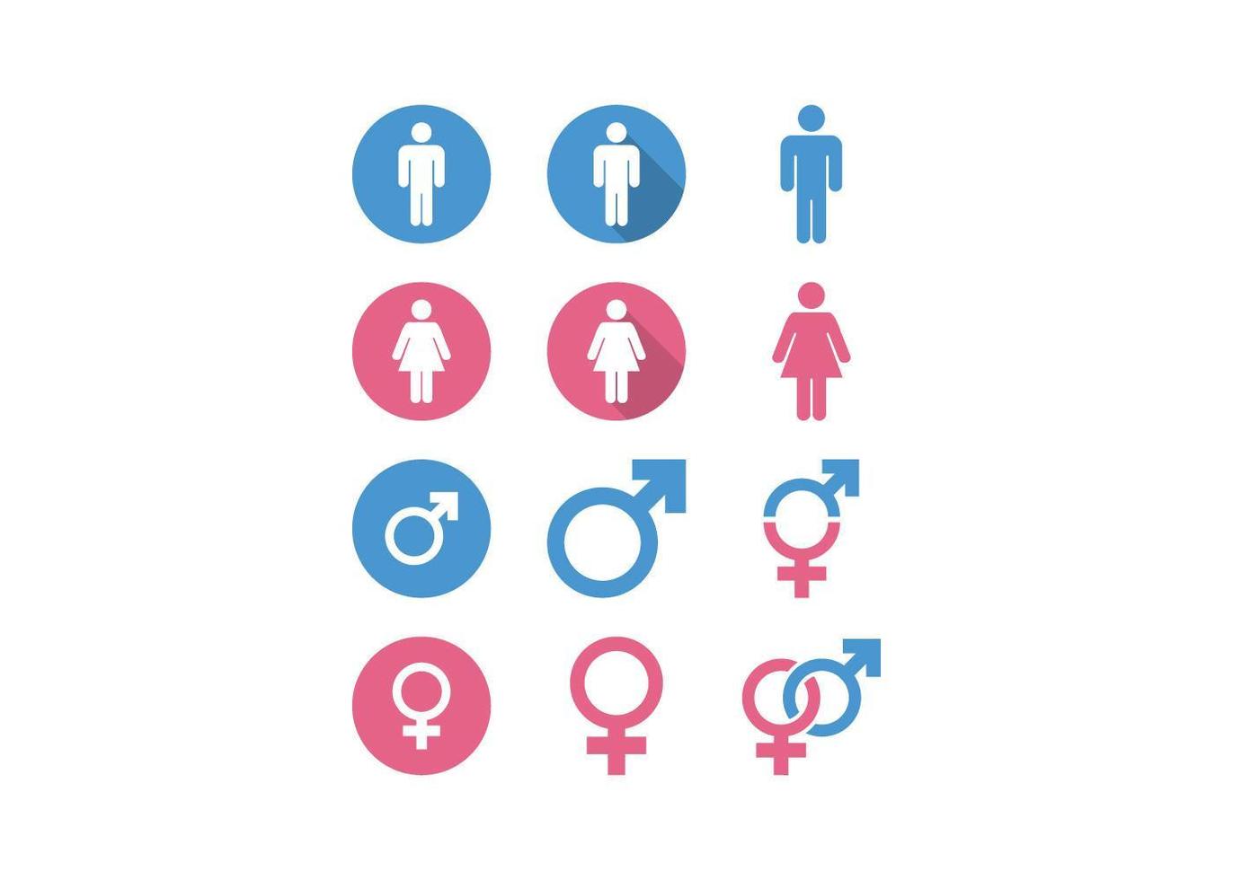 Gender logo icon set  vector