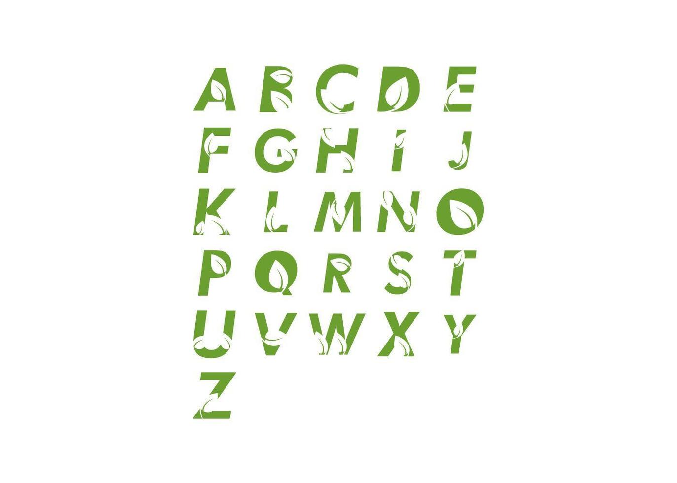 Alphabet leaf set vector