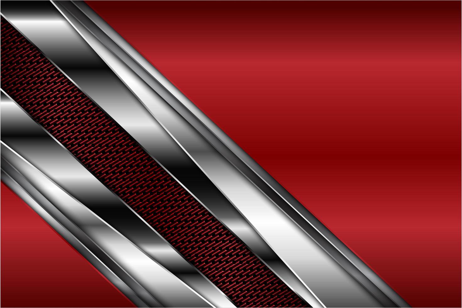 Red and silver glossy metallic background vector