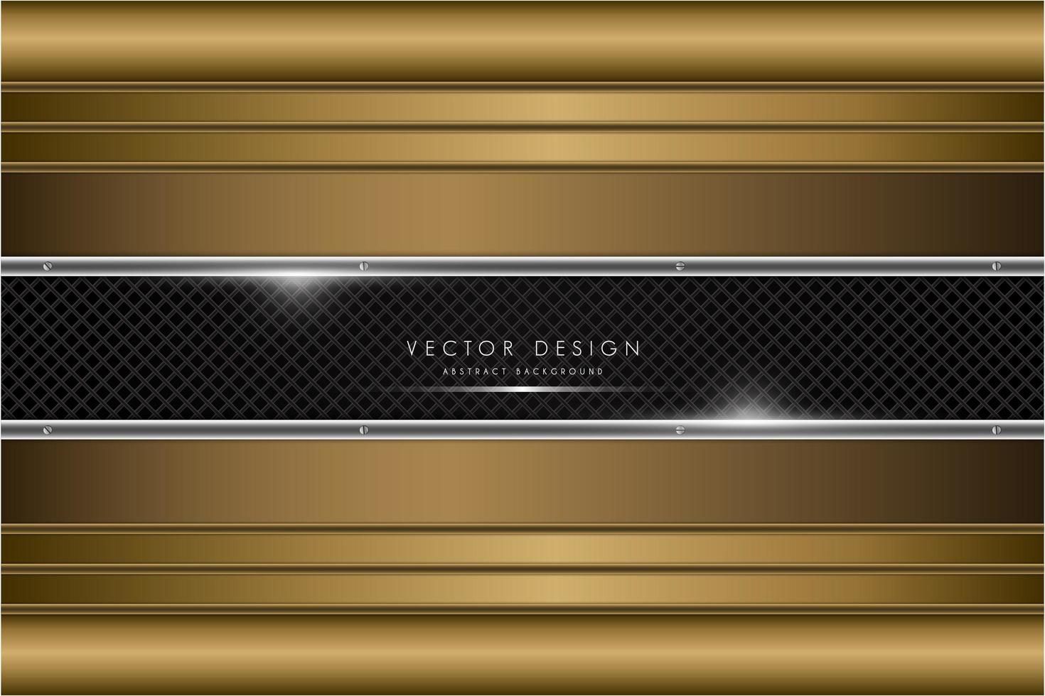 Luxury gold and silver metallic background vector